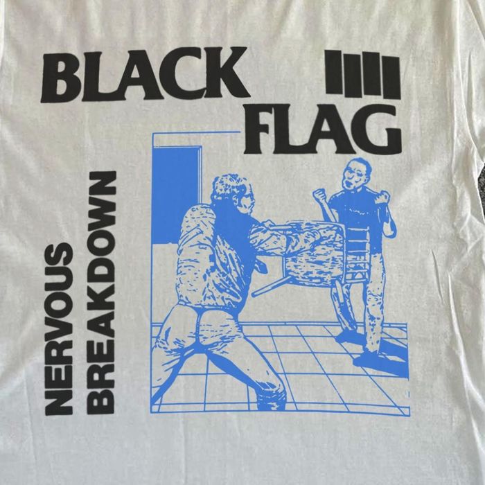 Streetwear Black Flag Nervous Breakdown T Shirt Grailed