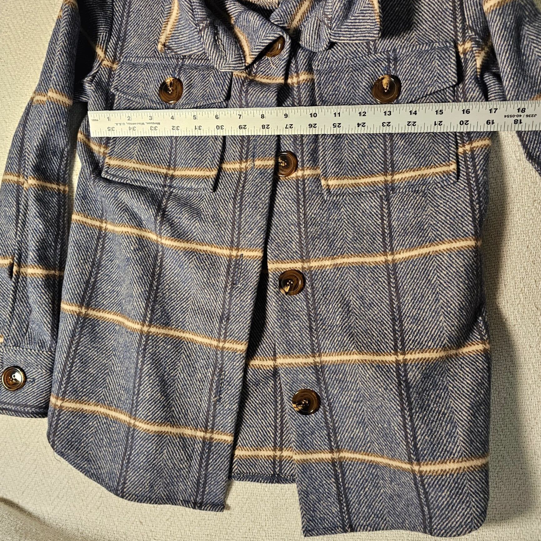 Vintage Jason Maxwell Women's Blue Tan Plaid Button Up Shacket Size Small Size S / US 4 / IT 40 - 5 Thumbnail