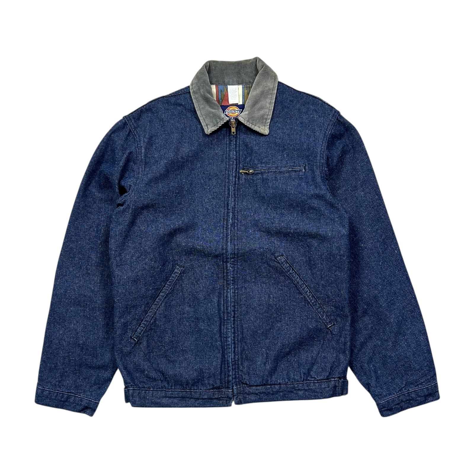 Dickies VTG 90s DICKIES DENIM WORK JACKET AZTEC NATIVE LINING Size US S / EU 44-46 / 1 - 2 Thumbnail