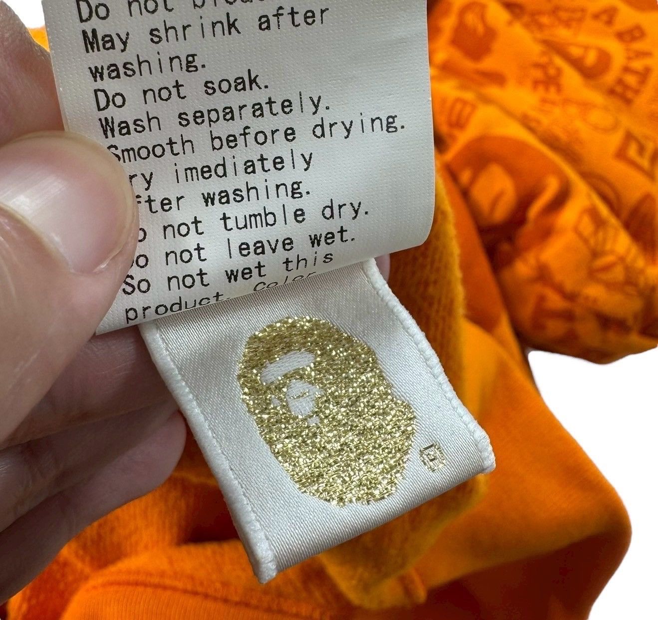 Bape BAPE Old tag full zip hoodie orange Size US XL / EU 56 / 4 - 7 Thumbnail