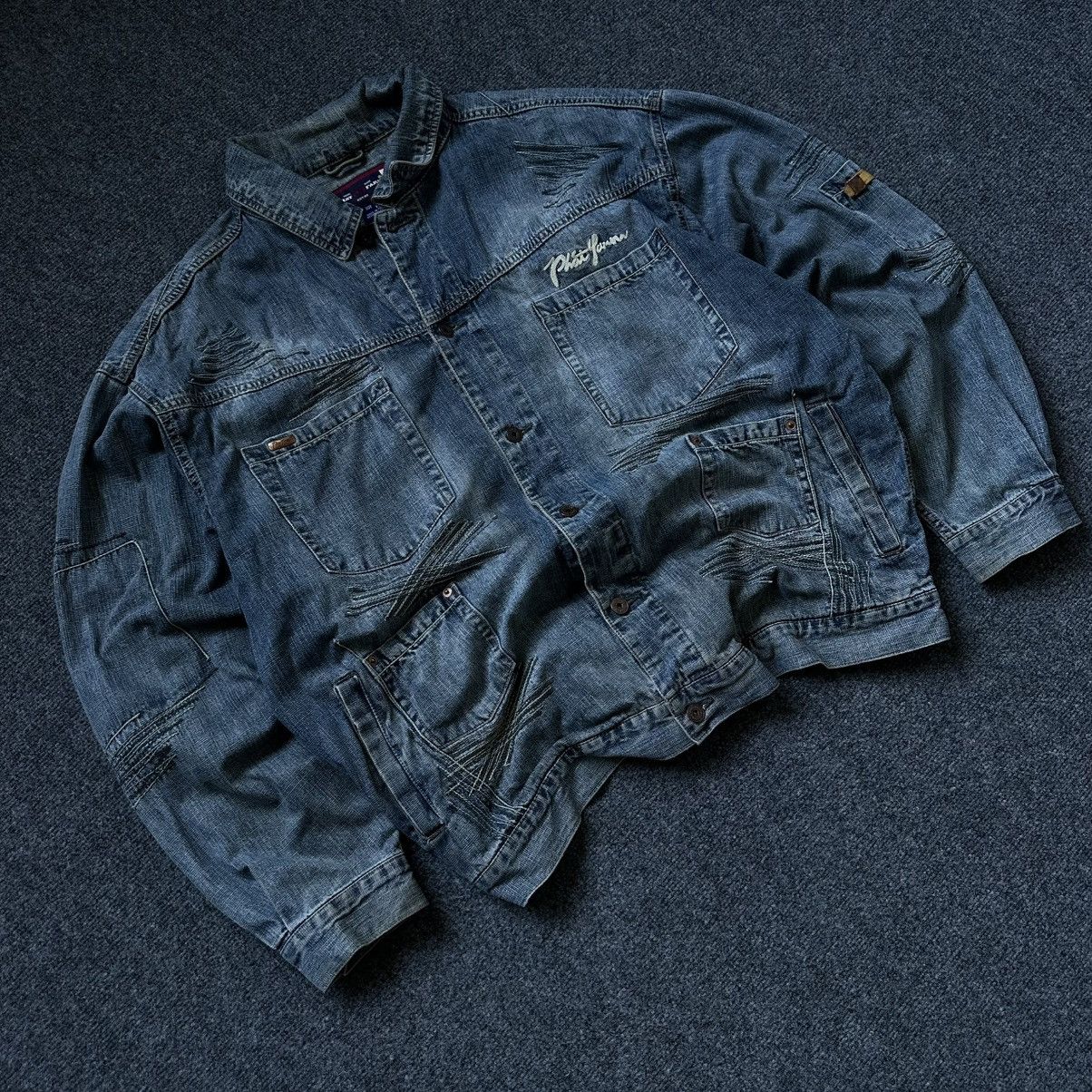 Phat Farm VTG Western Phat Farm Denim Jacket Size XL Man 90s USA Hype Size US XL / EU 56 / 4 - 2 Thumbnail