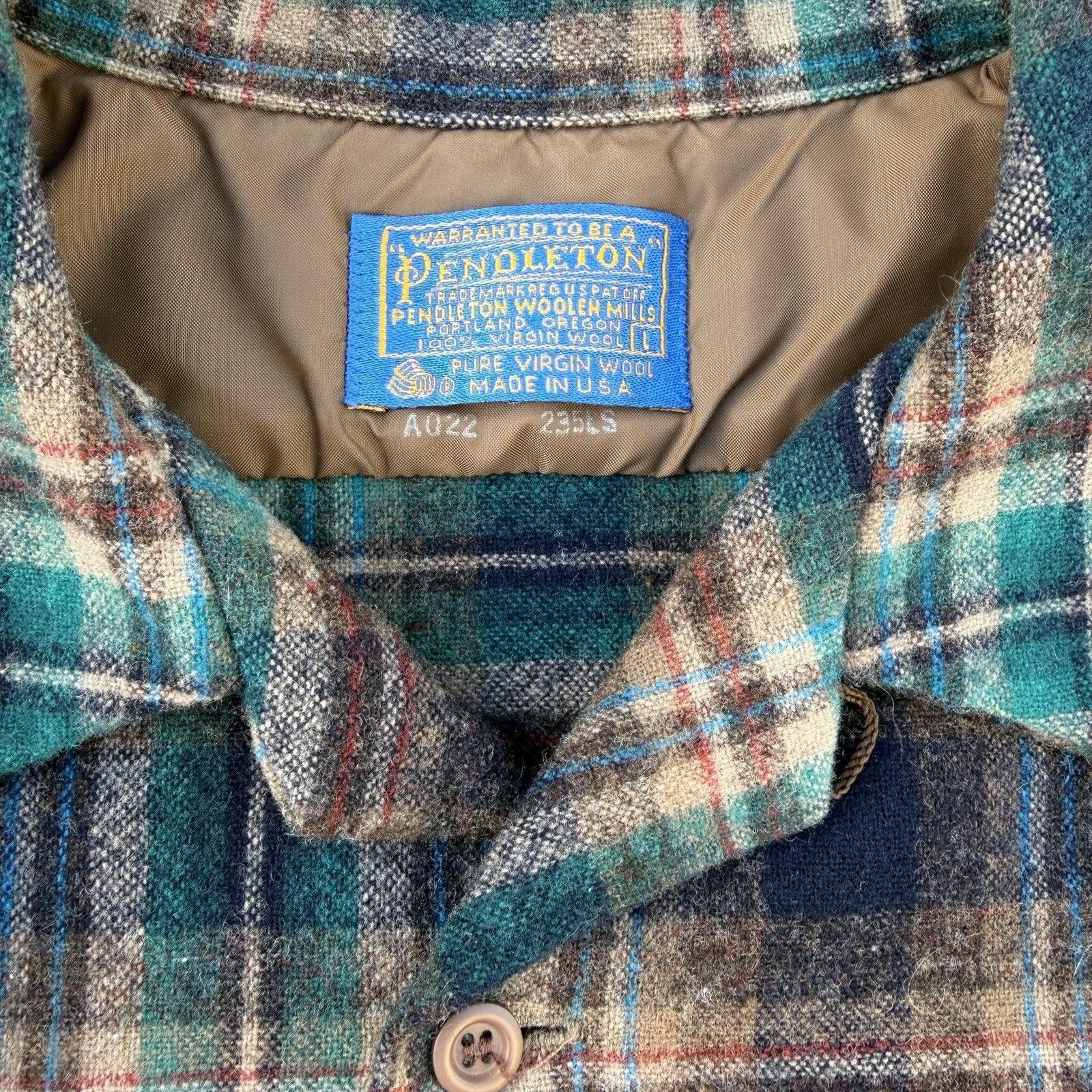 Pendleton × Vintage Vintage 60s Pendleton Plaid Wool Board Shirt Sz Large Surf Size US L / EU 52-54 / 3 - 4 Thumbnail