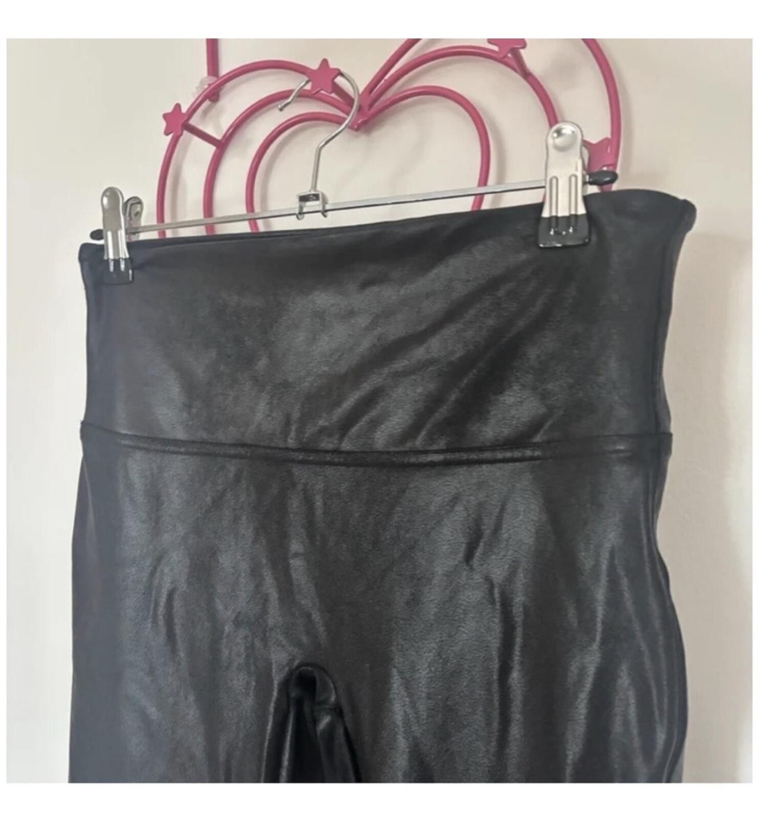 Domenico Spano (SPANX) Black High-Waisted Leggings Size 32" / US 10 / IT 46 - 3 Thumbnail