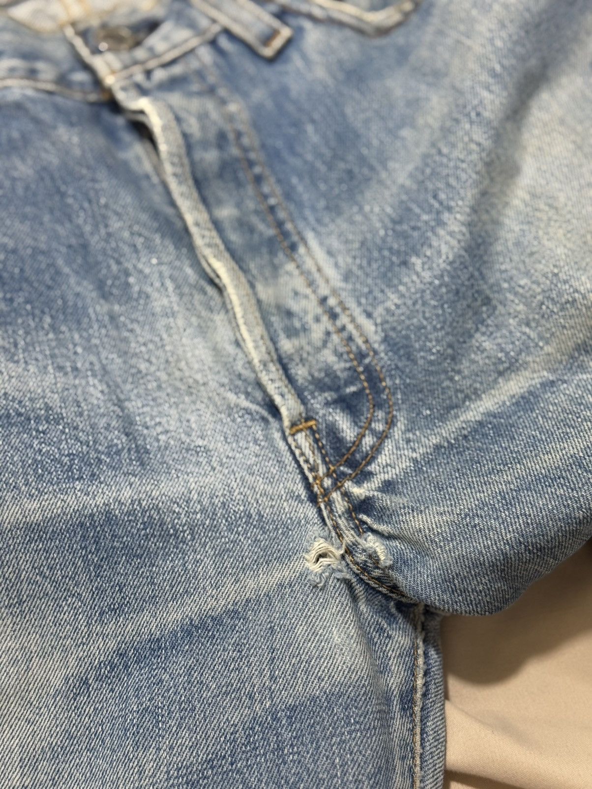 Levi's Vintage 90s Levi's 501 Redline Selvedge Made in USA Size US 28 / EU 44 - 10 Thumbnail