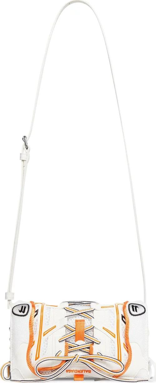 image of Balenciaga Oc11Z10224 Size: Os Sneaker With Strap In Orange & White in Orange/White, Women's