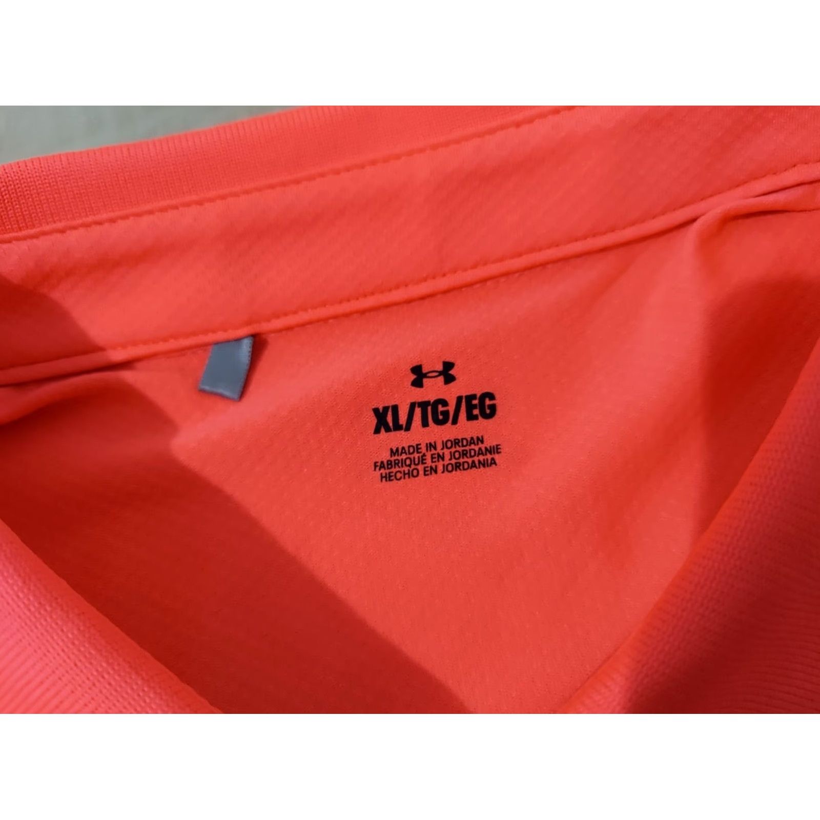 Under Armour VINTAGE Mens Under Armour Polo Shirt XL Orange Athletic Golf Size US XL / EU 56 / 4 - 3 Thumbnail