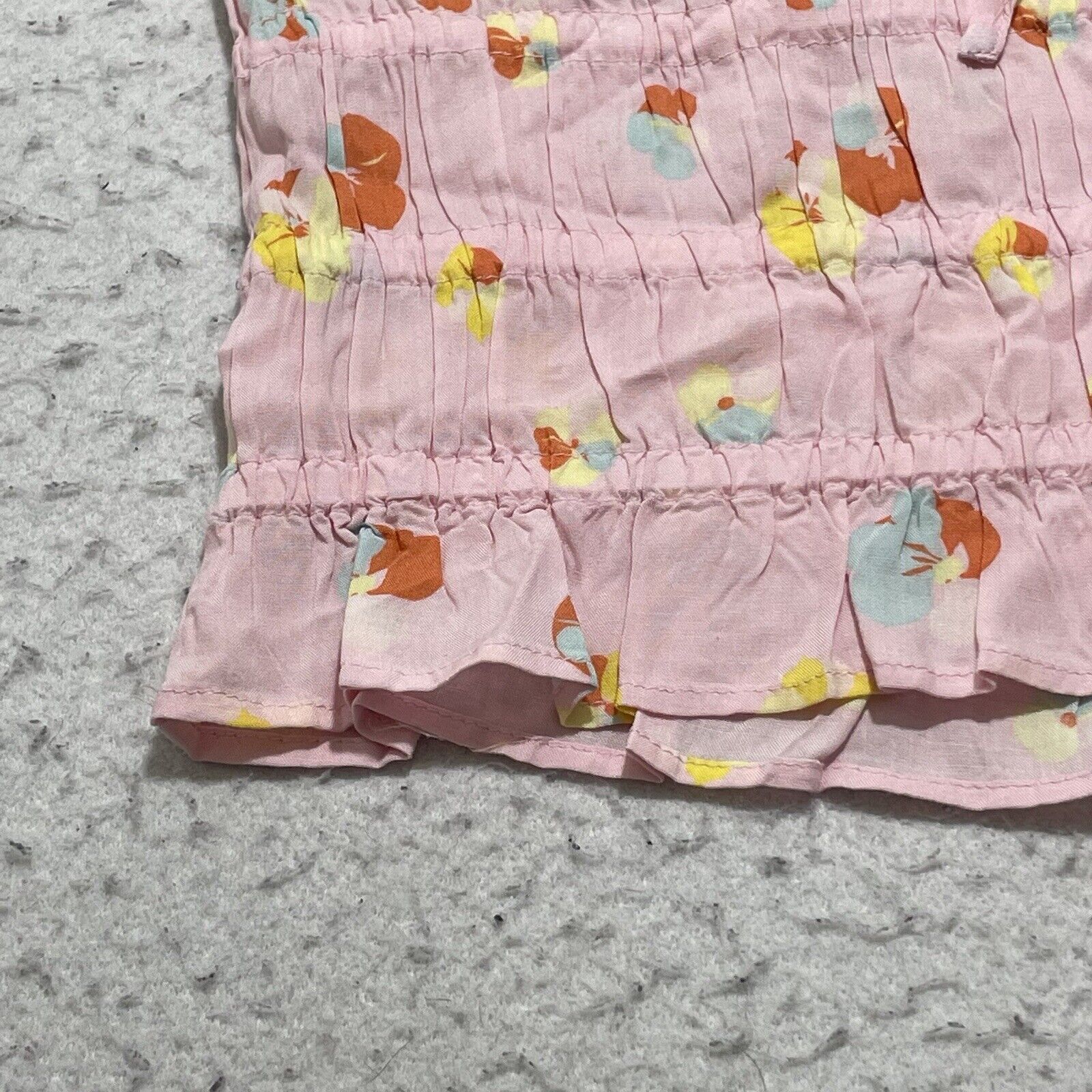 Nordstrom BP Tube Top Pink Multi Textile Floral Smocked Strapless Size M / US 6-8 / IT 42-44 - 2 Thumbnail