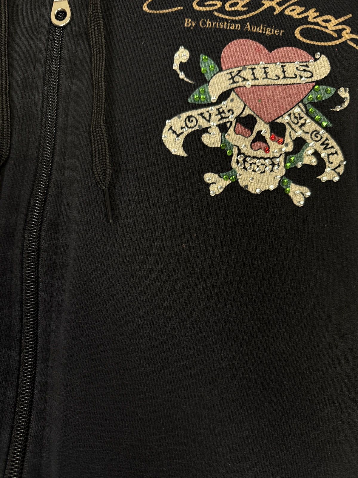 Christian Audigier RARE Vintage Ed Hardy Zip Hoodie Skelleton Skulls Audigier Size M / US 6-8 / IT 42-44 - 19 Thumbnail