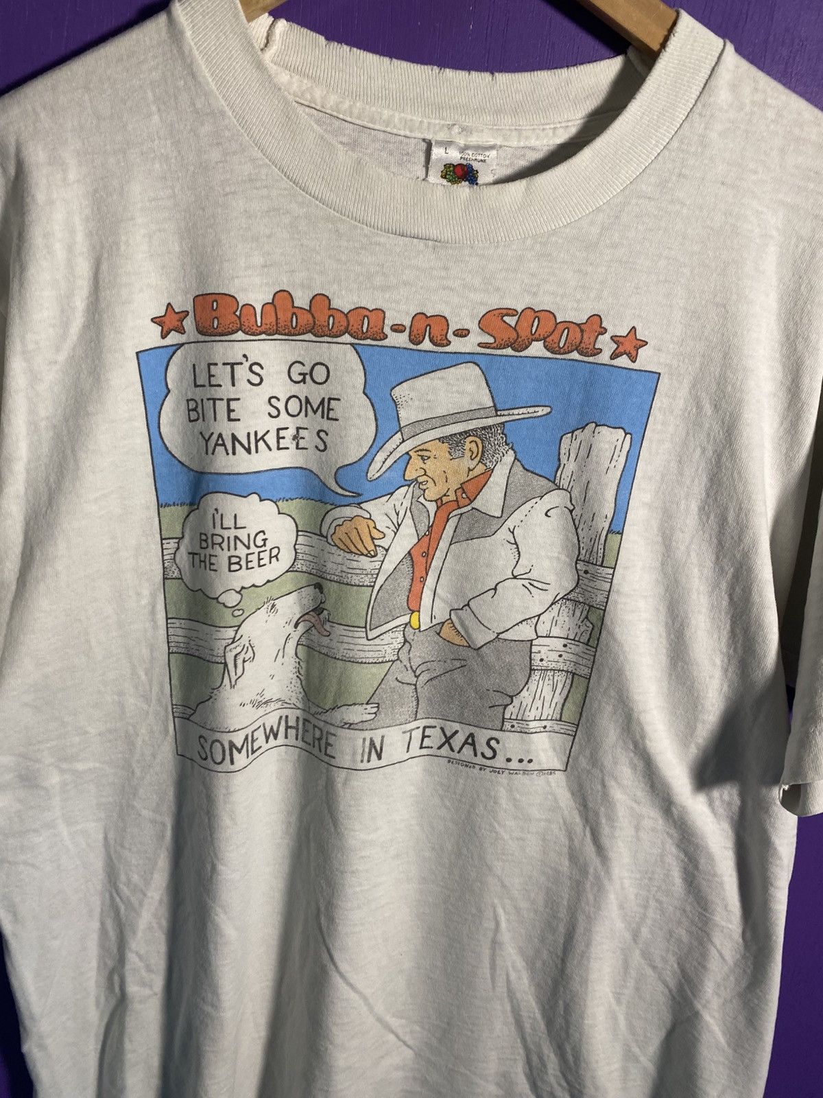 Other Vintage 90s Bubba n spot somewhere in texas comic tee Size US L / EU 52-54 / 3 - 3 Thumbnail