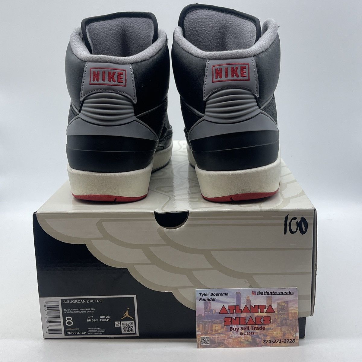 Jordan Brand Air Jordan 2 black cement Size US 8 / EU 41 - 3 Thumbnail