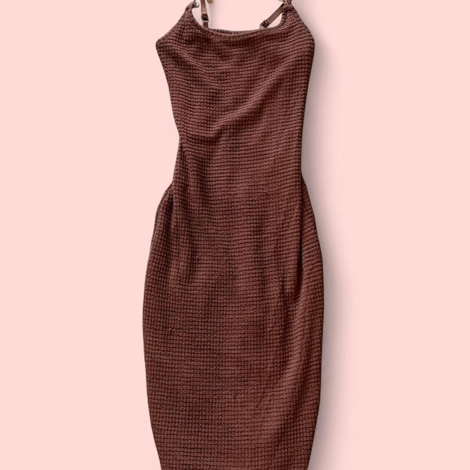 Other Brown waffle knit maxi dress Size XXS / US 00 / IT 34 - 1 Thumbnail