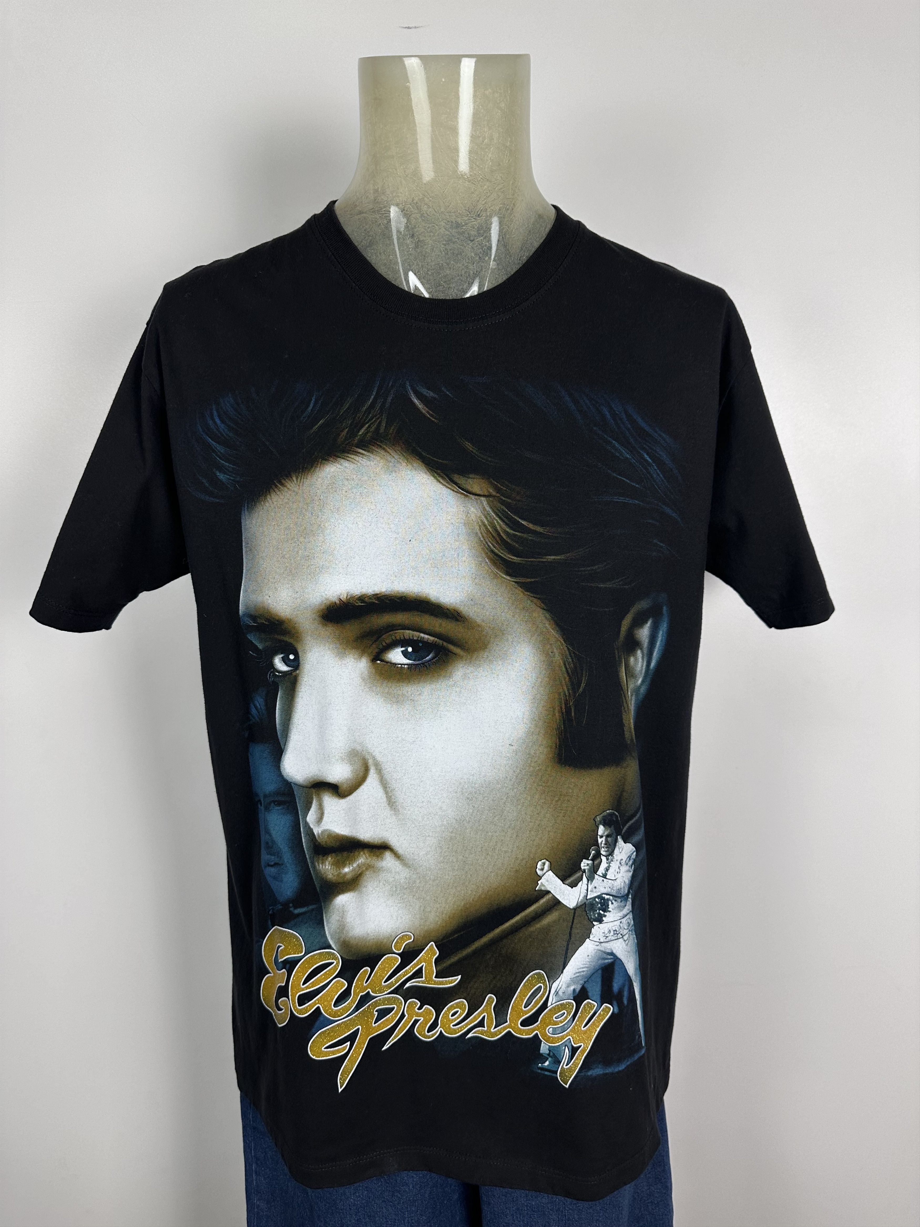 Band Tees × Vintage Vintage Elvis Presley Rock Mens Black T Shirt Size Large L Size US L / EU 52-54 / 3 - 1 Thumbnail