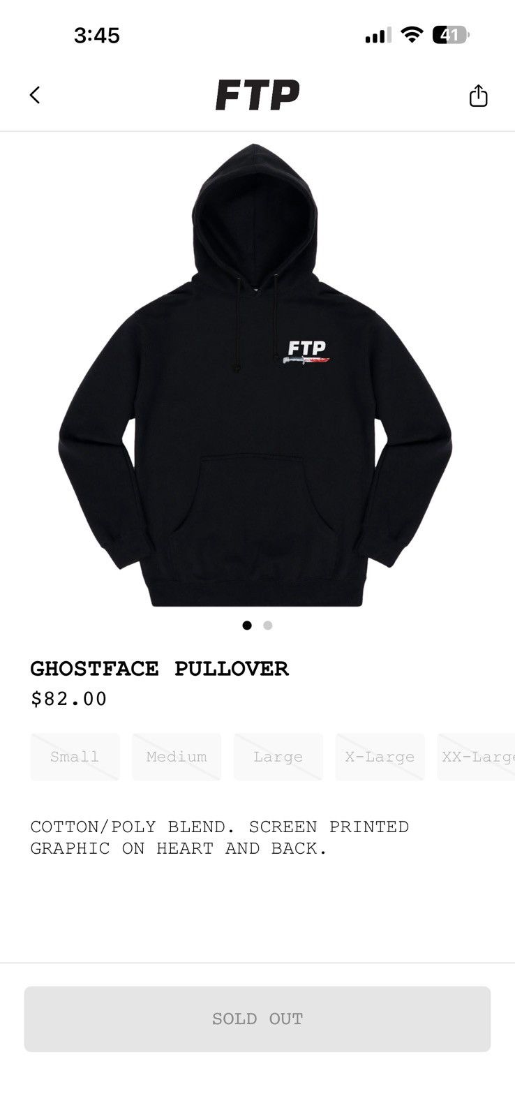 Fuck The Population FTP Ghostface Hoodie XL Size US XL / EU 56 / 4 - 1 Thumbnail