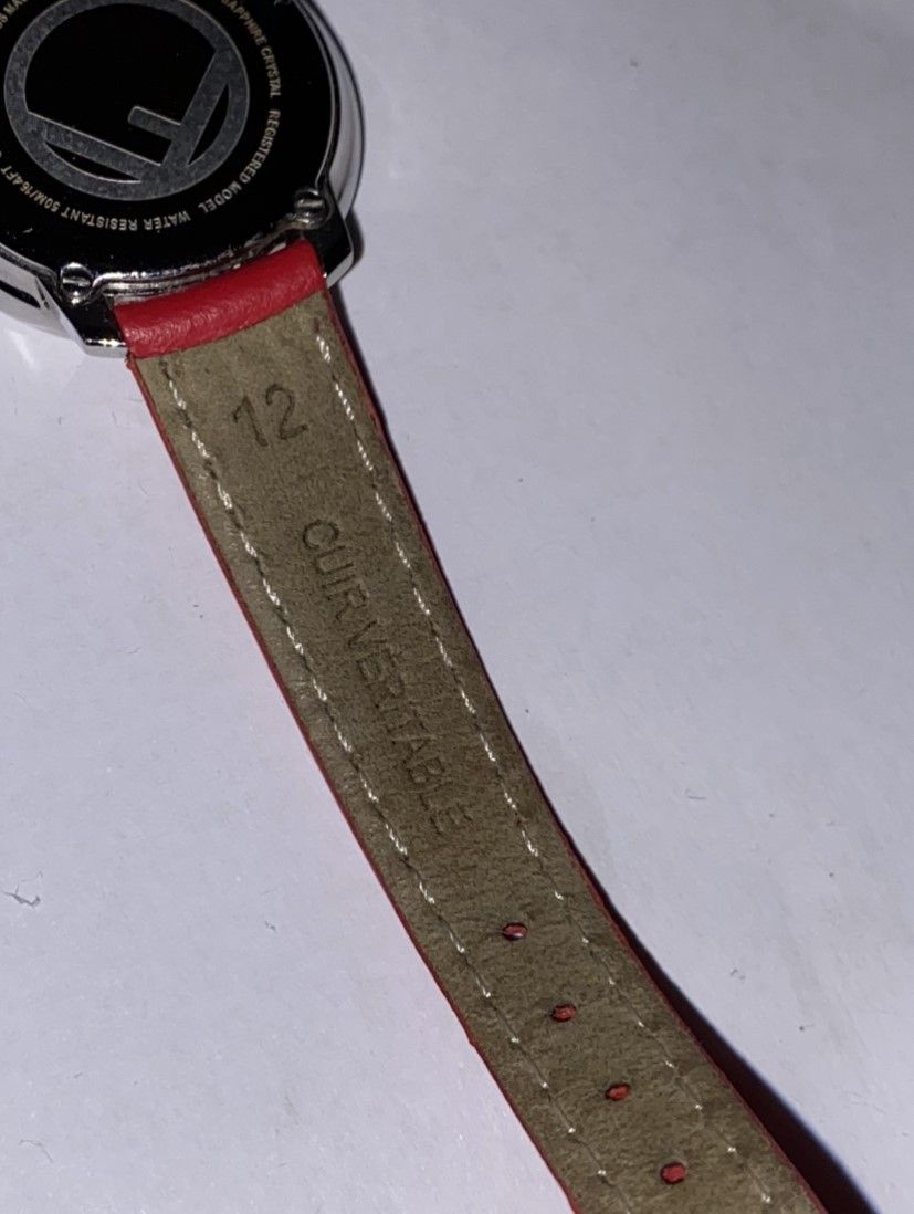 Fendi Fendi Run Away 28mm White Dial Red Strap Watch Size ONE SIZE - 4 Thumbnail