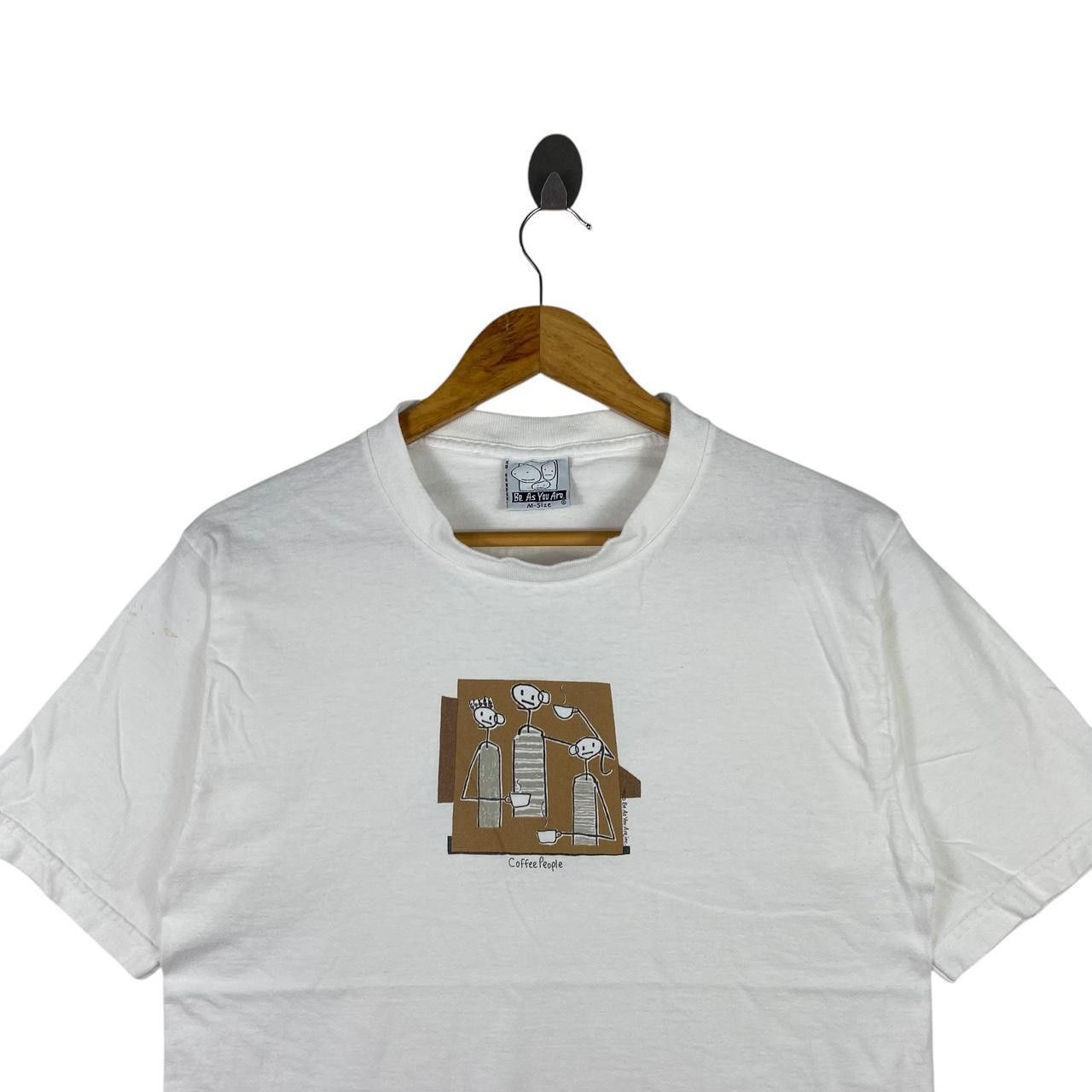 Vintage Vintage 90’ BE AS YOU ARE Coffee Doodle Tee Shirt Size M / US 6-8 / IT 42-44 - 2 Thumbnail