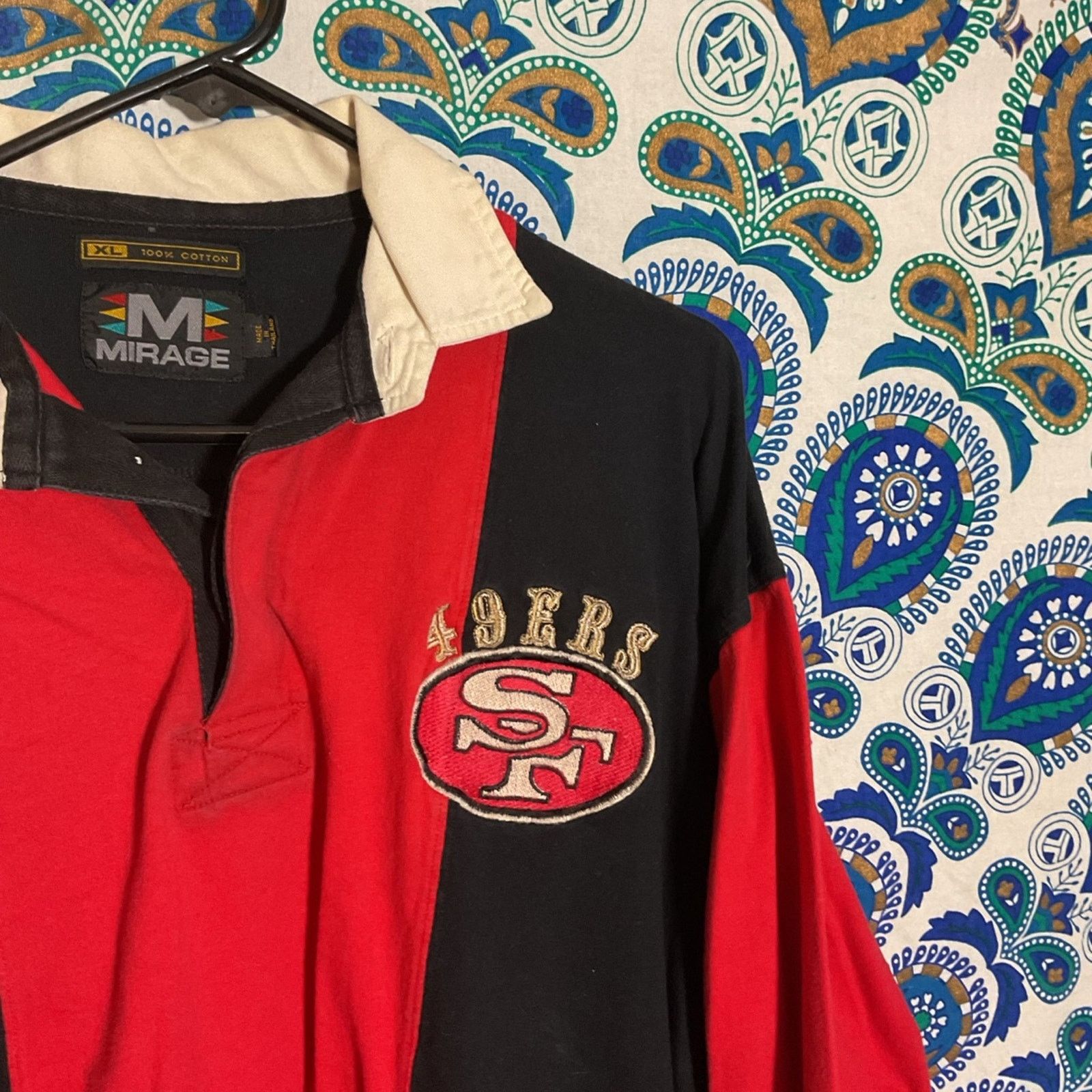 Mirage Vintage San Francisco 49ers Rugby Shirt Size US XL / EU 56 / 4 - 2 Thumbnail