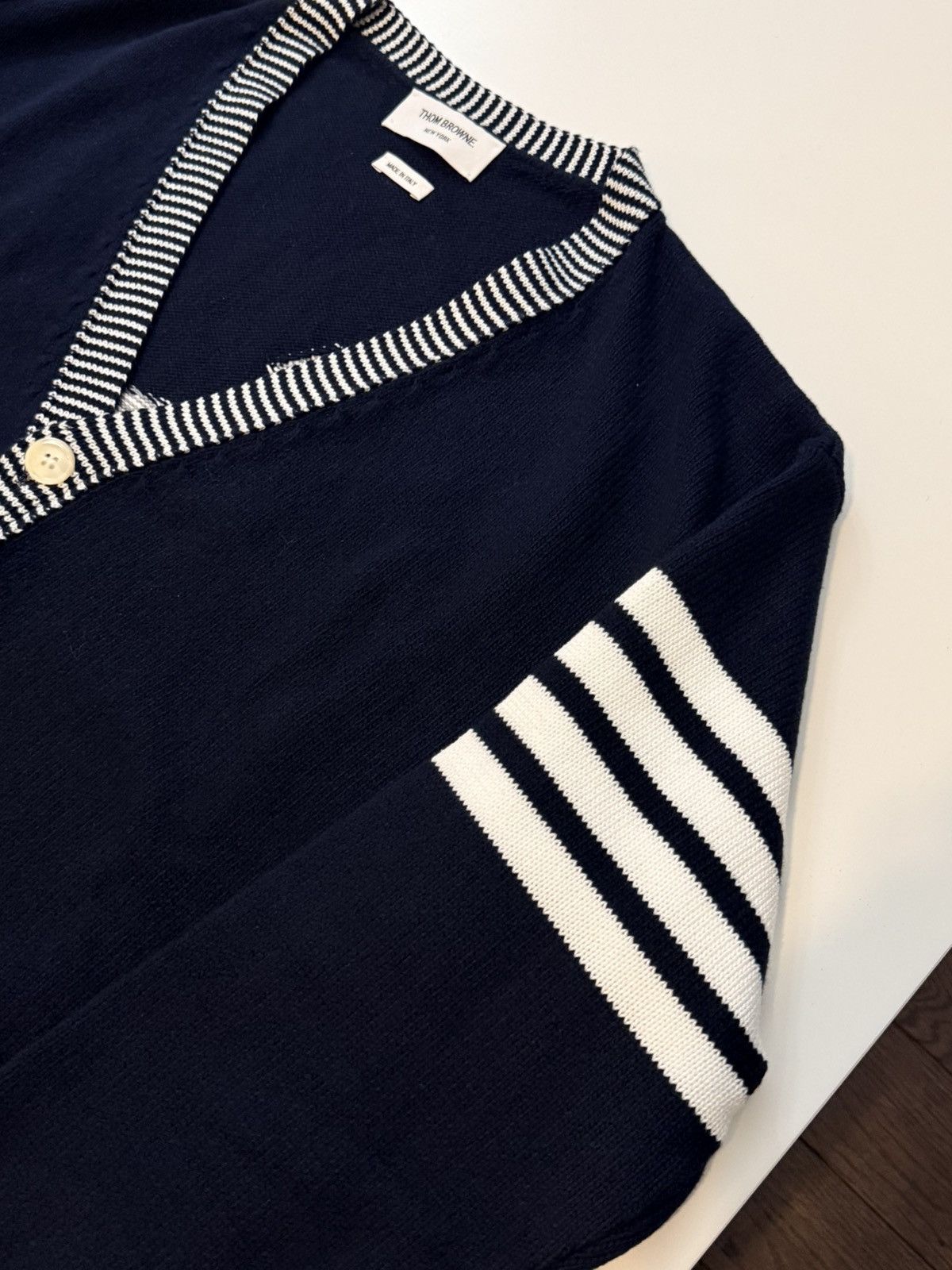 Thom Browne Thom Browne Men’s Hector Intarsia Cotton Cardigan Size US M / EU 48-50 / 2 - 5 Thumbnail