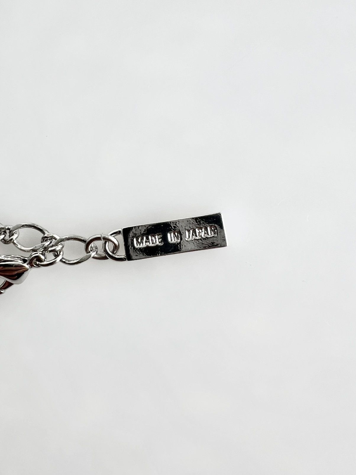 Yohji Yamamoto Yohji Yamamoto - Silver Crystal Thin Long Chain Necklace Size ONE SIZE - 8 Thumbnail