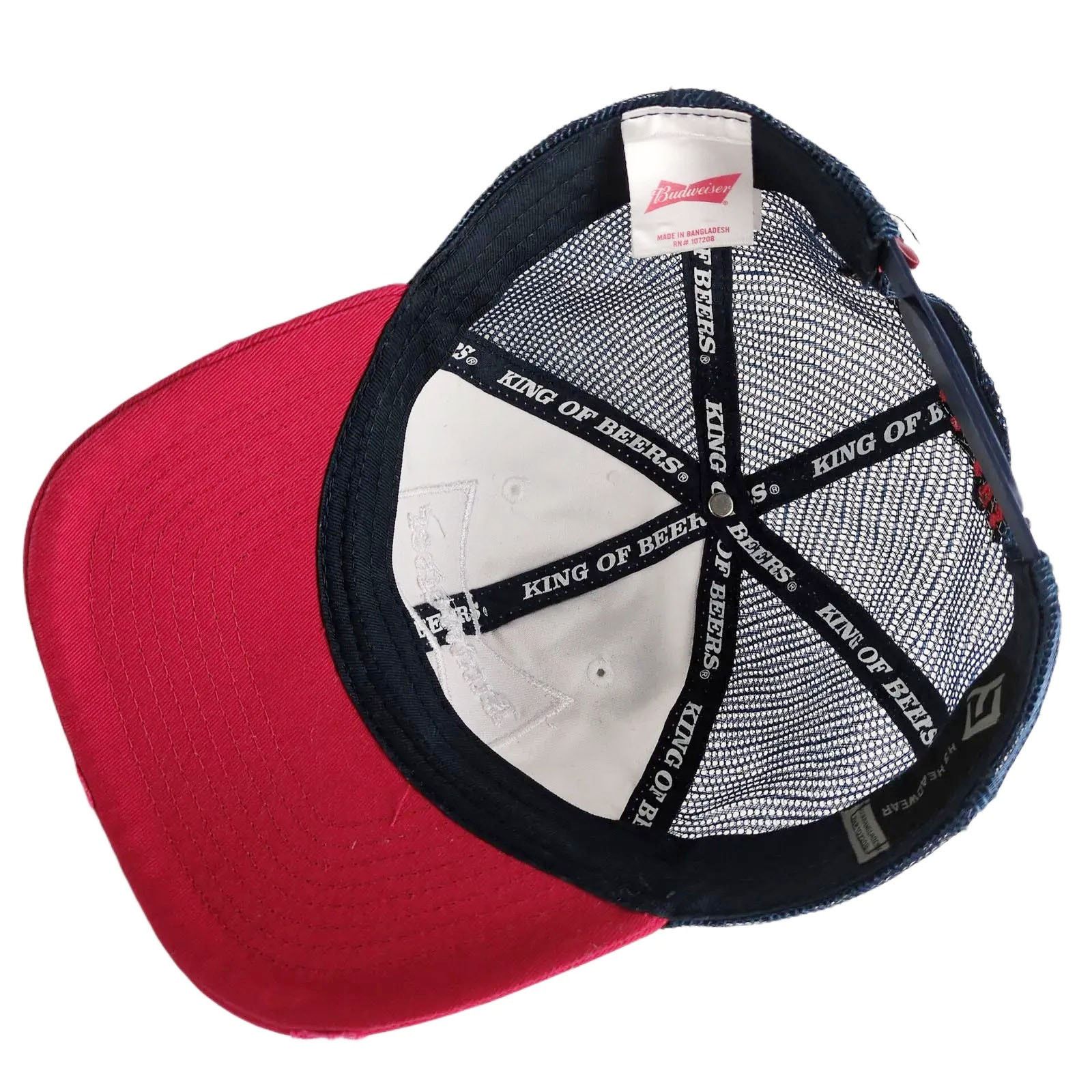 Vintage Anheuser-Busch BUDWEISER Beer Trucker Mesh Baseball Hat Size ONE SIZE - 6 Thumbnail
