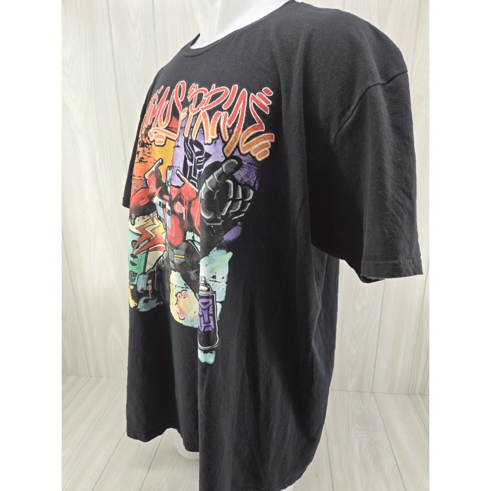Vintage Transformers Black Mens T-Shirt Short Sleeve Size 3XL Optimus Prime Classi c Logo Print Vintage? No Size US XXL / EU 58 / 5 - 4 Thumbnail
