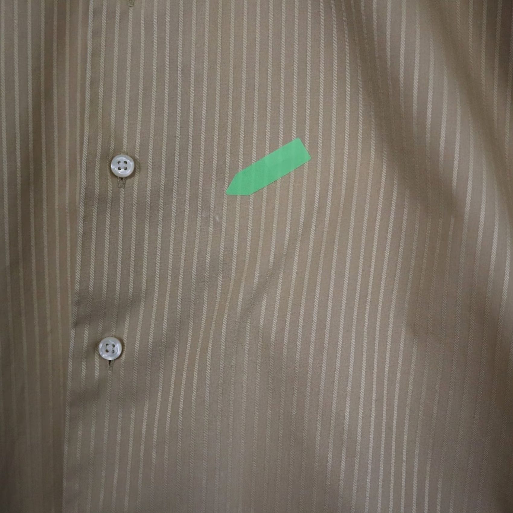 Arrow Arrow Shirt Mens Medium 15-15.5 34/35 Gold Striped Button Up Long Sleeve Wool? No. Size US L / EU 52-54 / 3 - 2 Thumbnail