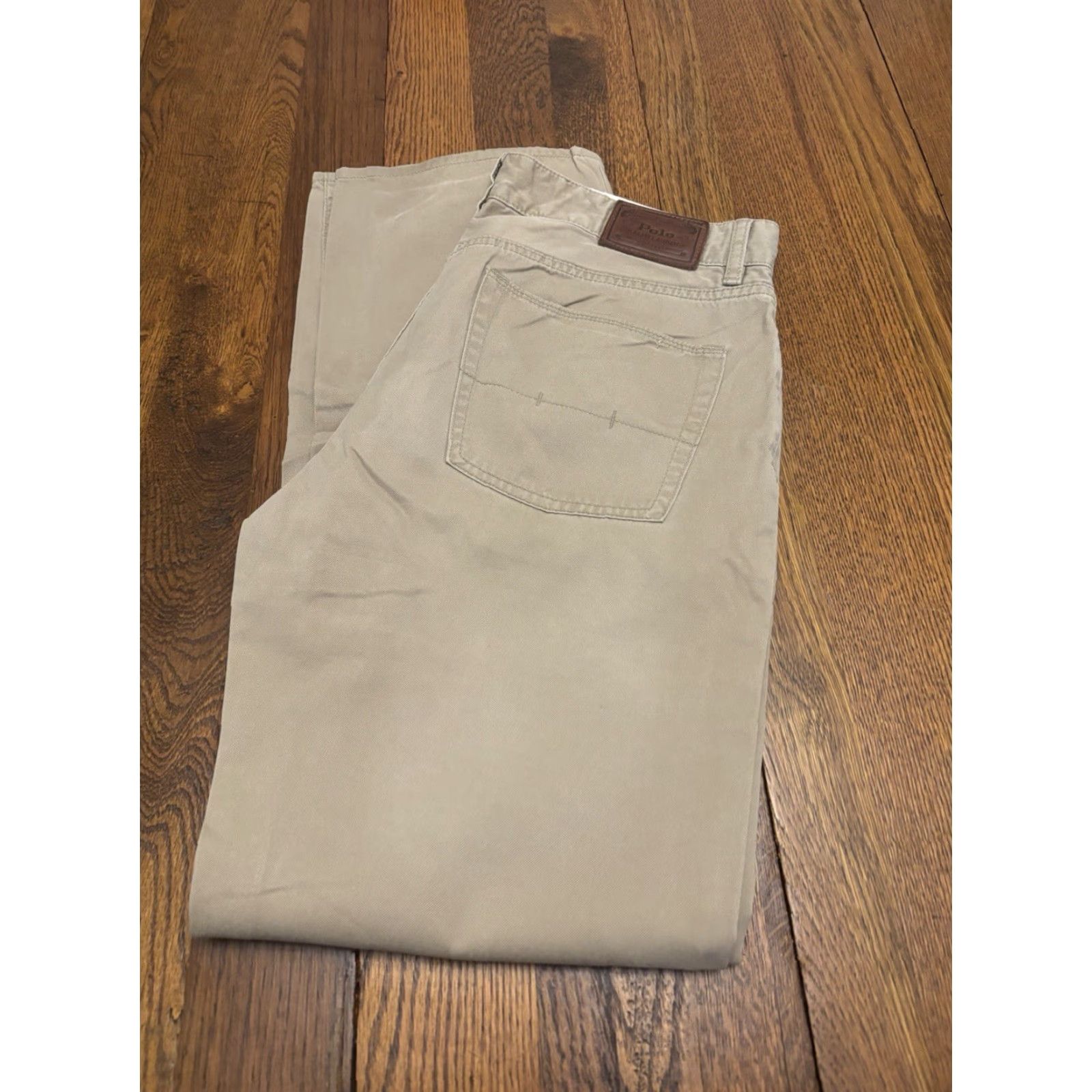 Polo Ralph Lauren VINTAGE Polo Ralph Lauren Flat Front Khaki Classic Fit Pants 34x32 Mens Beige Cotton 34 Khakis Pants Regular Men Size US S / EU 44-46 / 1 - 5 Thumbnail