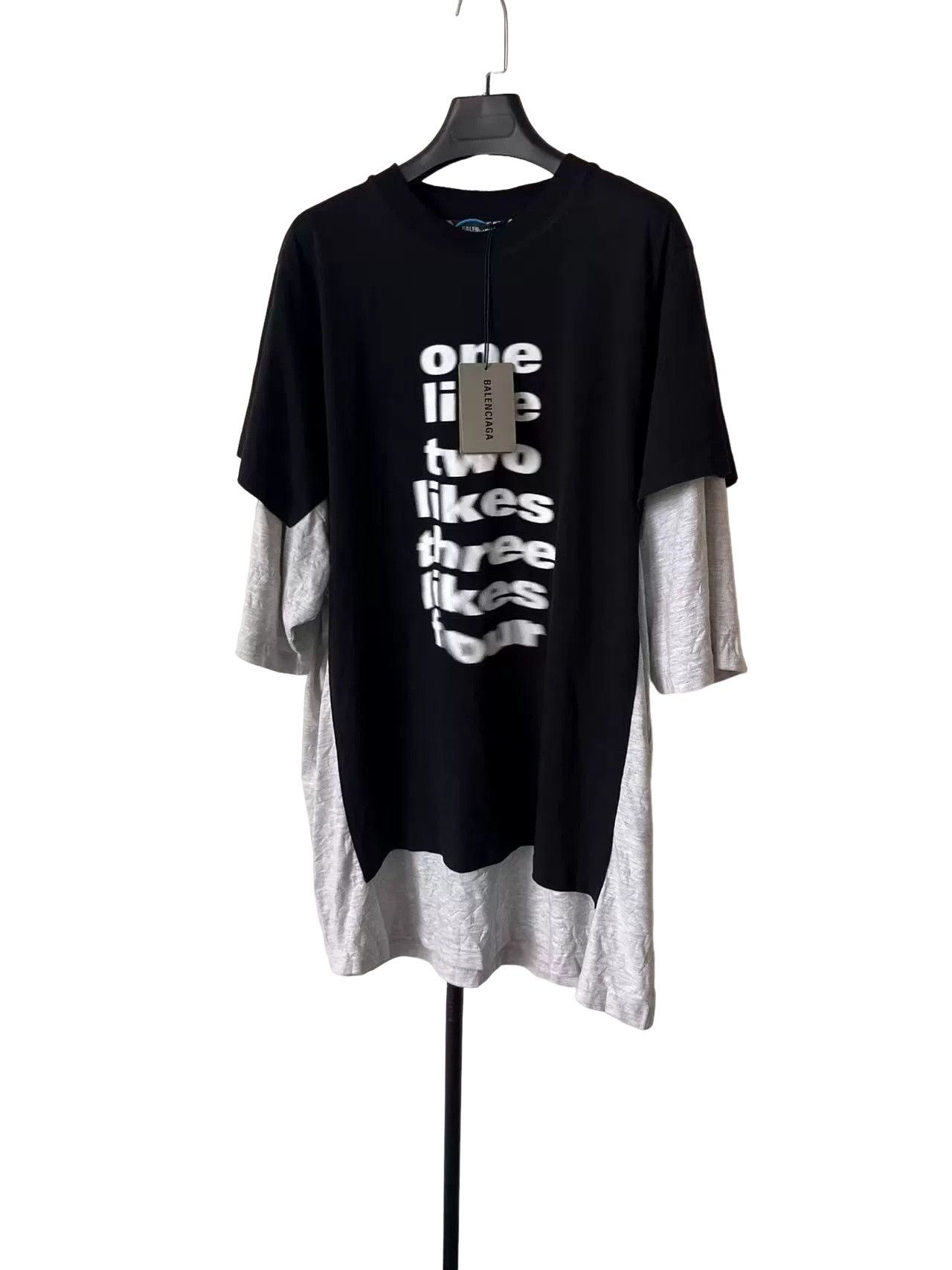 Balenciaga Balenciaga Double Layer Phantom Print T-Shirt Size M Size US M / EU 48-50 / 2 - 1 Thumbnail