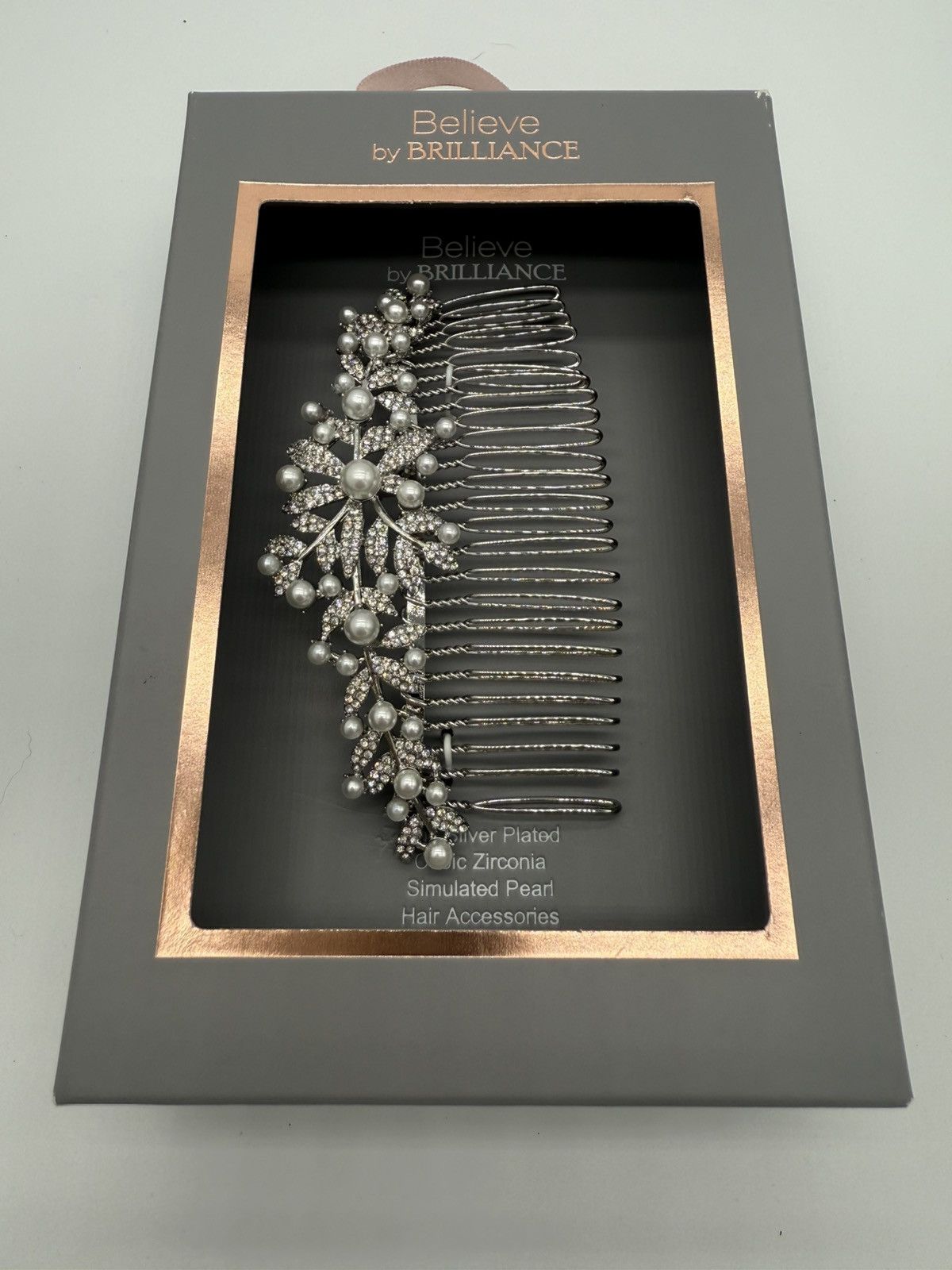 Other Believe by Brilliance Sliver Plated Hair Comb Cubic Zirconia Size ONE SIZE - 2 Thumbnail