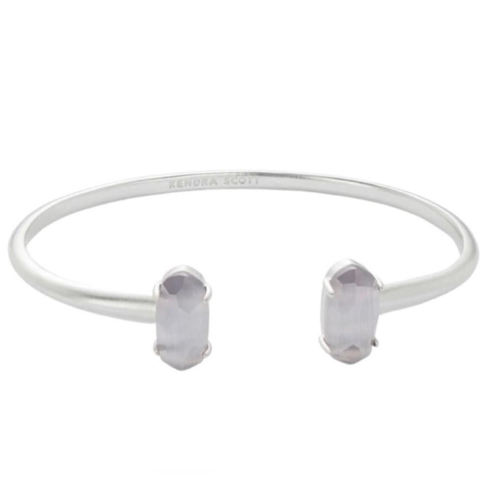 Kendra Scott Kendra Scott Edie Silver Slate Cat’s Eye Stone Cuff Bracelet Size ONE SIZE - 2 Thumbnail
