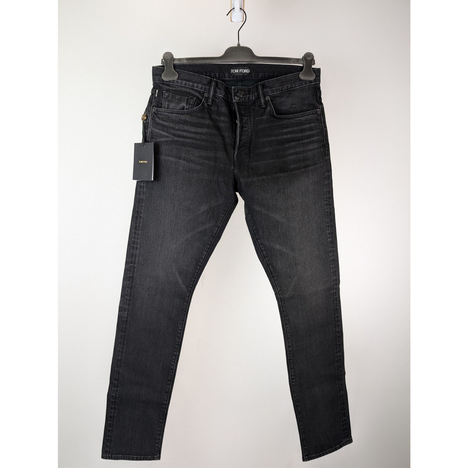 Tom Ford o1rshd1 Slim Fit Denim Jeans in Aged Black Size US 34 / EU 50 - 9 Thumbnail