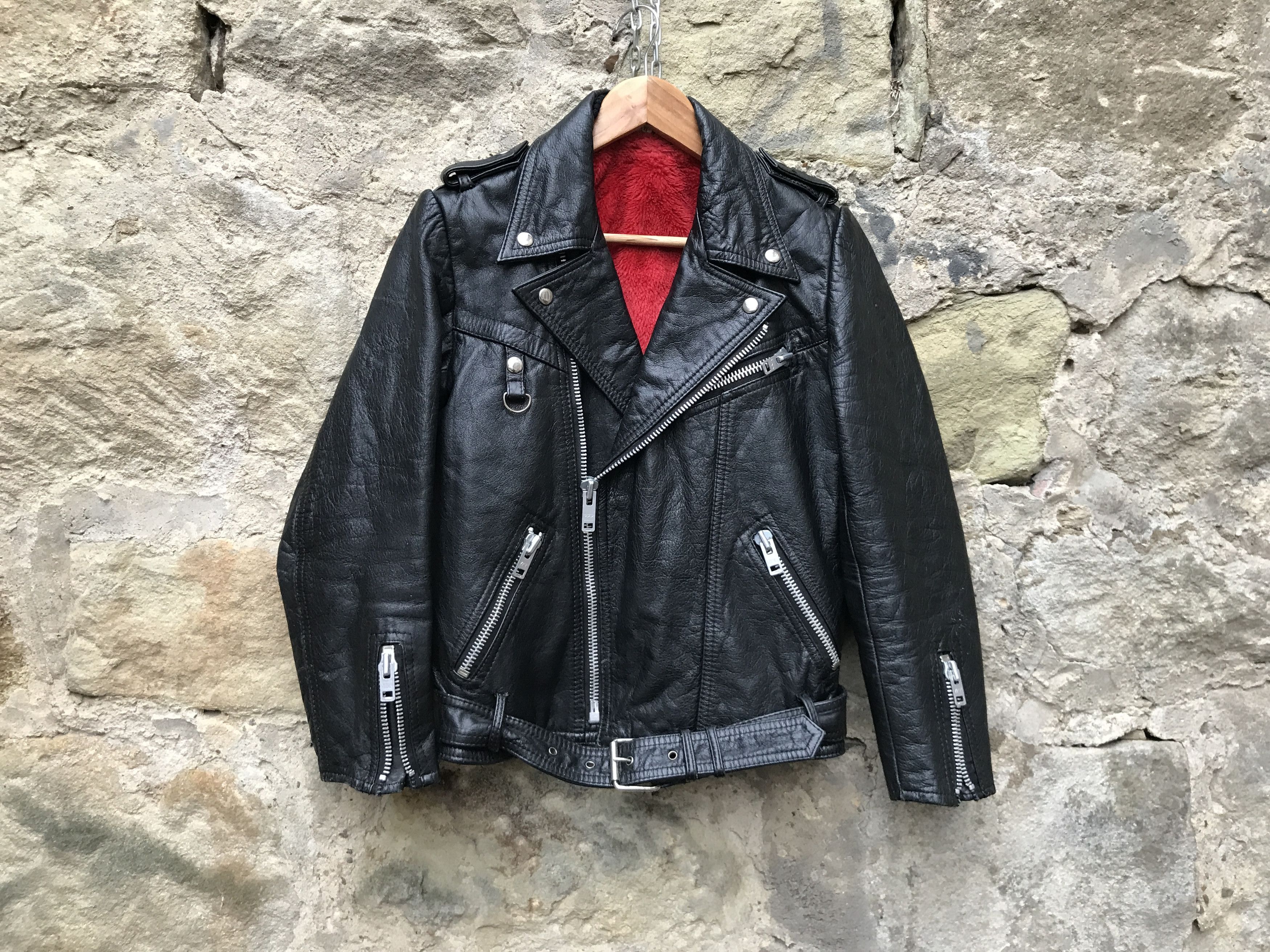 Rare 80s Leather Biker Jacket Jofama / Janbell / Petroff