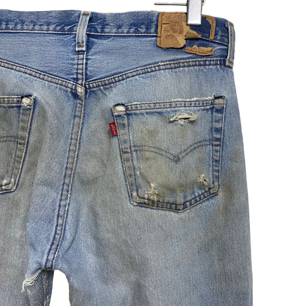 Levi's Vintage 80s Levis 501 Redline Thrashed Selvedge Jeans Size US 31 - 12 Thumbnail