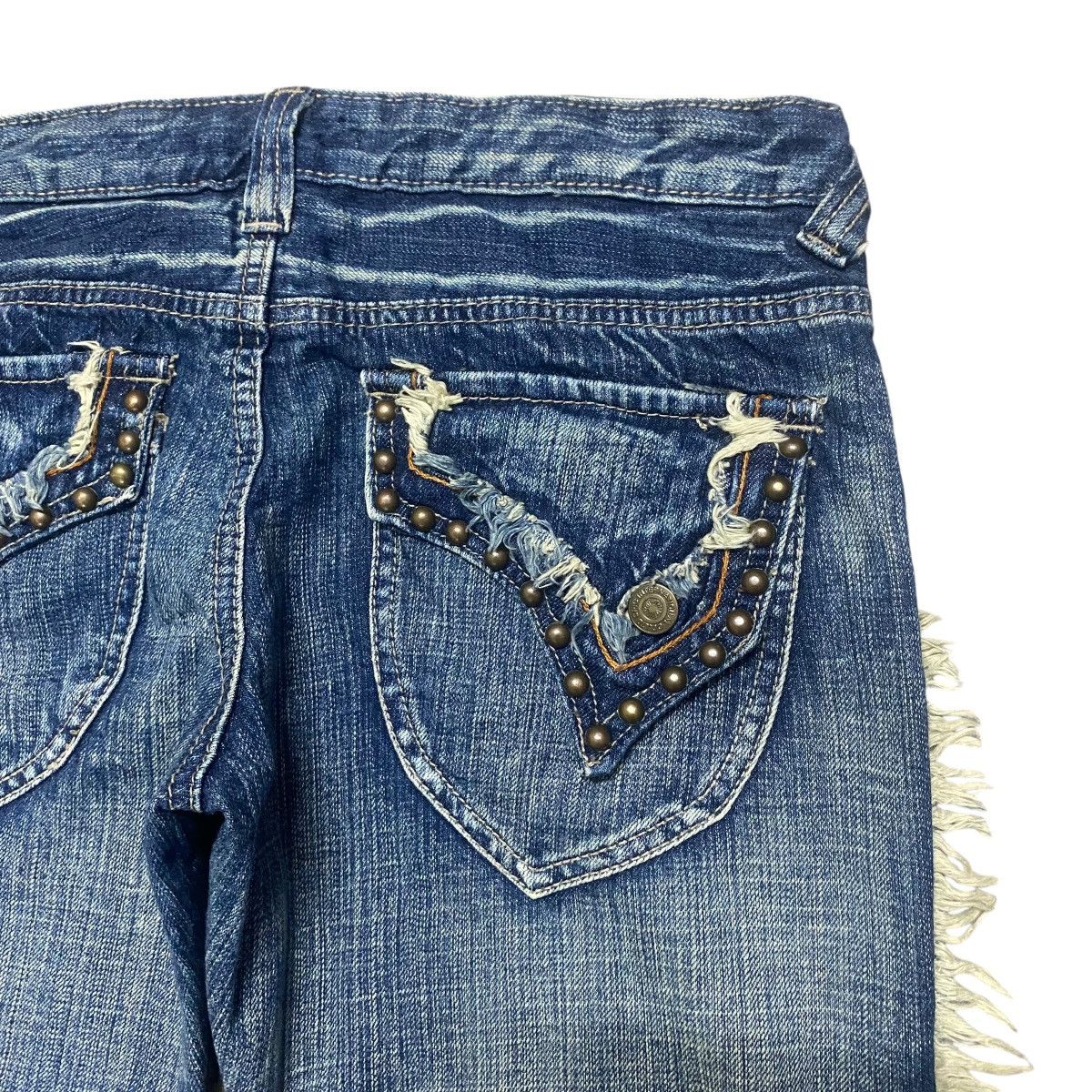 Tornado Mart Vintage Tornado Mart Spiral Cut Denim Flare Jeans Size 28" / US 6 / IT 42 - 12 Thumbnail