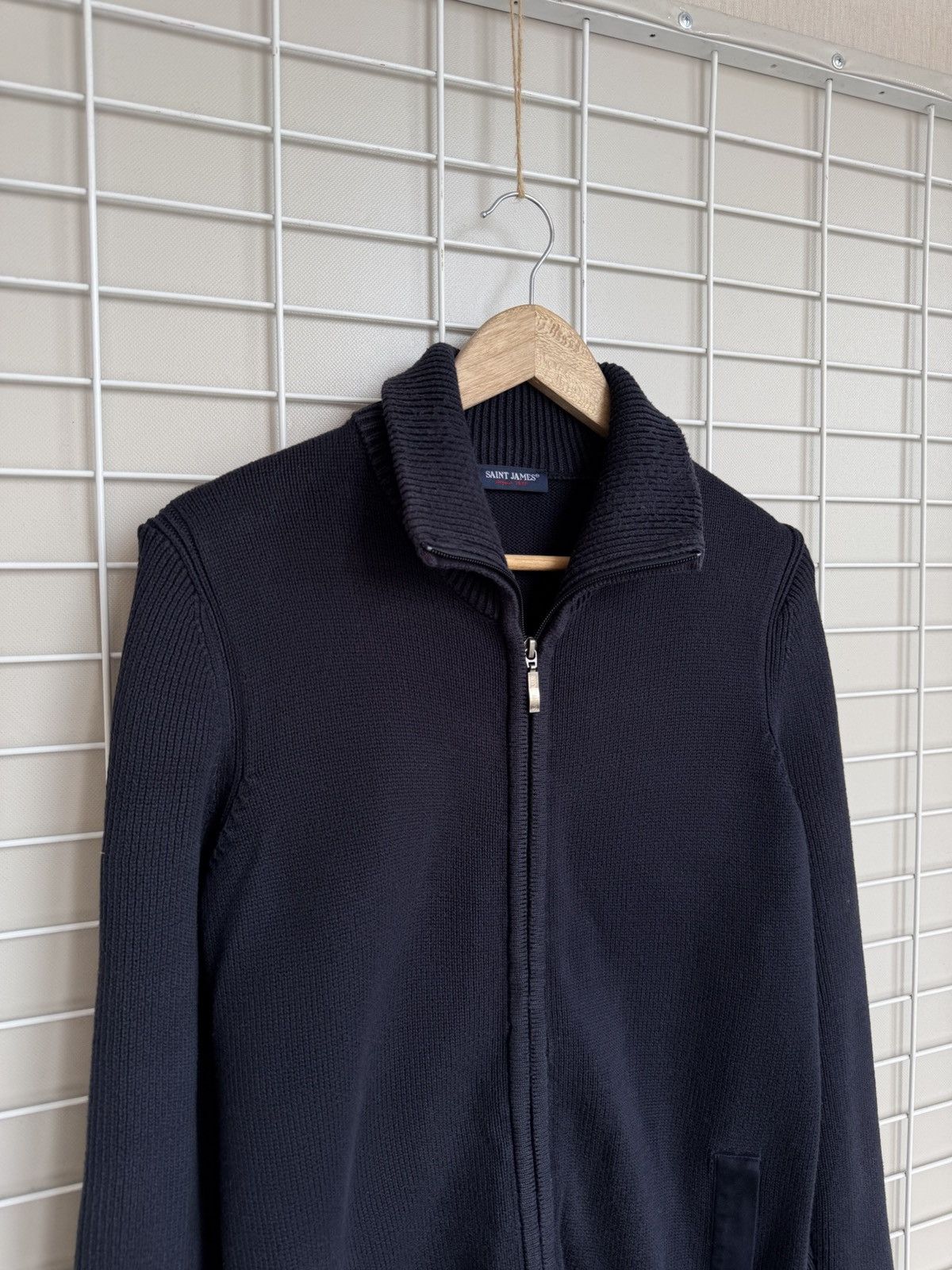 Saint James Saint James Zip Knit Sweater Mens Size M Navy Blue Vintage Size US M / EU 48-50 / 2 - 3 Thumbnail