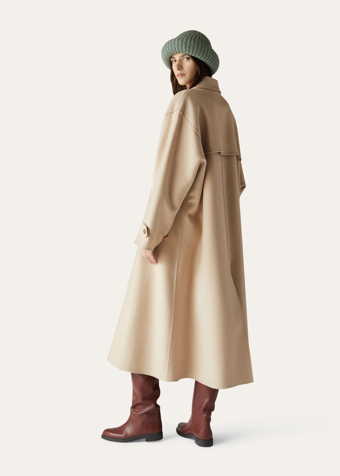 Loro Piana o1srvl11e1124 Cashmere Double Trench Coat in Beige Size M / US 6-8 / IT 42-44 - 3 Thumbnail