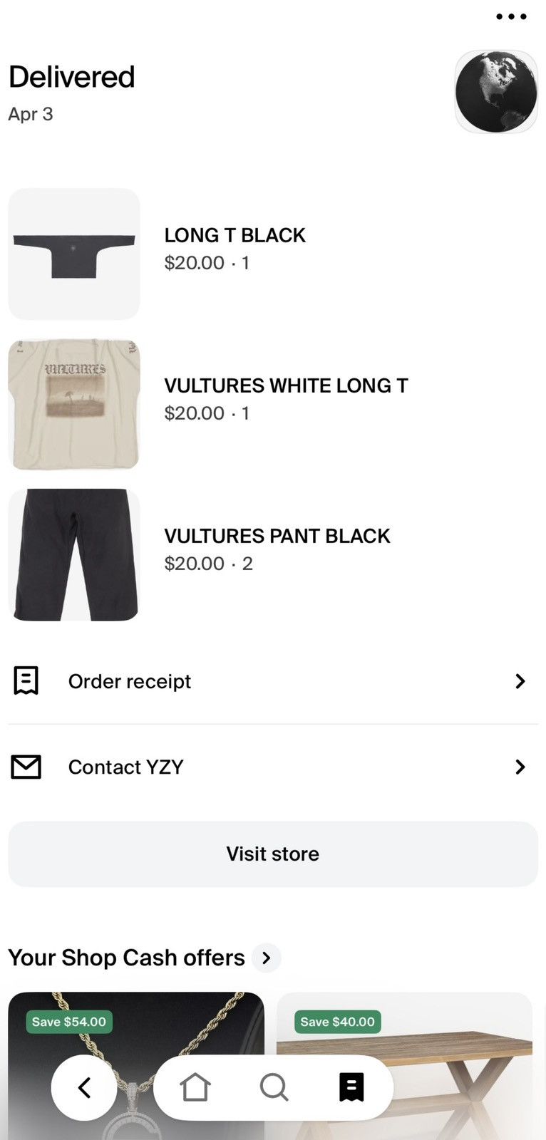 Kanye West Kanye West Vultures Long Sleeve Size US S / EU 44-46 / 1 - 3 Thumbnail