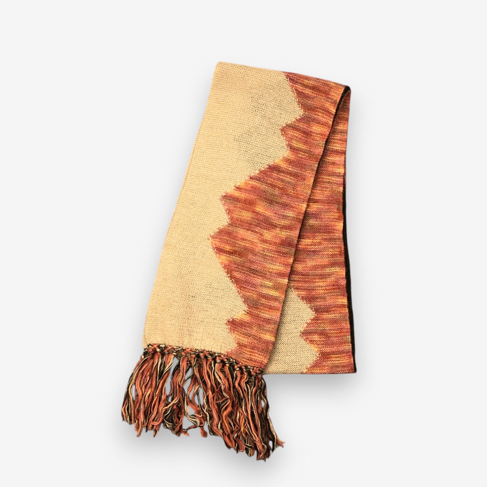 Japanese Brand Vintage Alpaca Scarf Muffler Wool Winter Fringe Scarves Size ONE SIZE - 3 Thumbnail