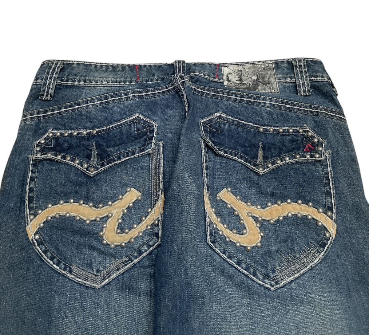Le Grande Bleu (L.G.B.) Rare Design Vintage The Lab Of Denim Usa Jeans 2000s Size US 38 / EU 54 - 4 Thumbnail