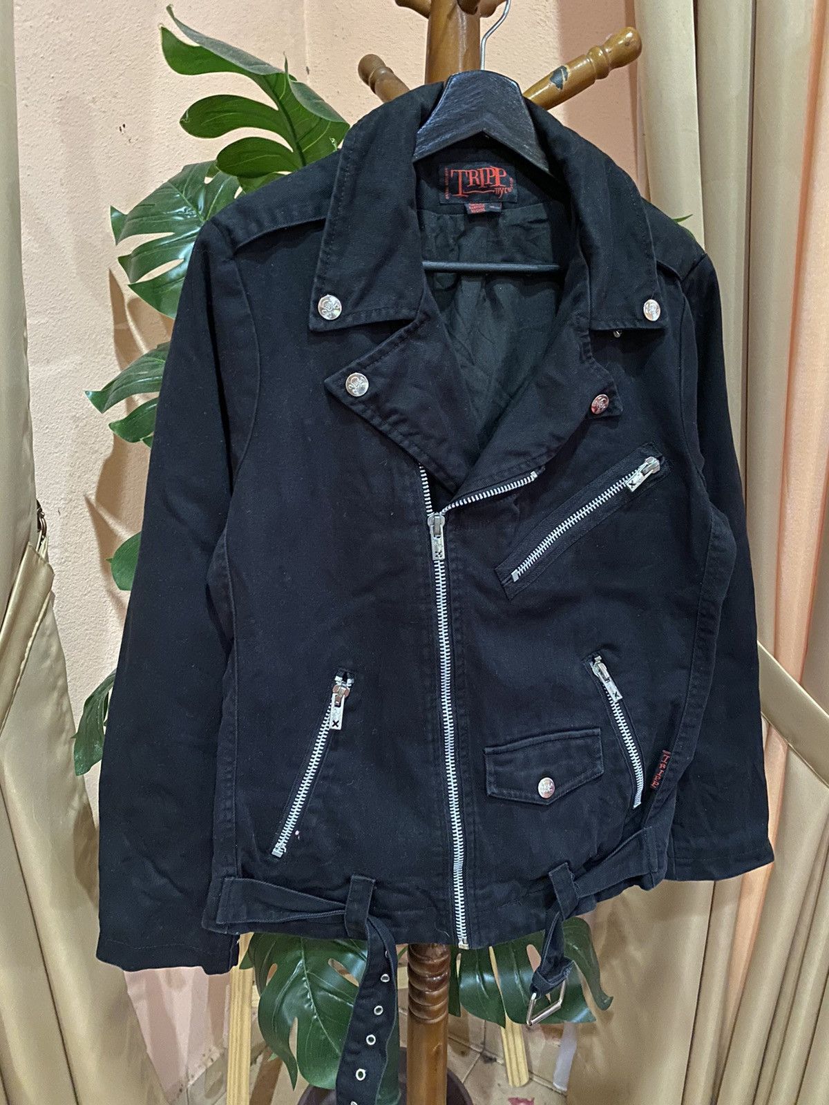 If Six Was Nine × Tripp NYC Tripp NYC Black Double Collar Biker Jacket Edgy and Stylish Size US S / EU 44-46 / 1 - 3 Thumbnail