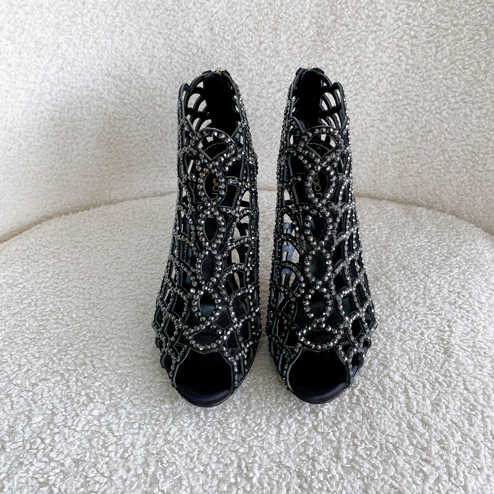 Sergio Rossi Sergio Rossi Women's Black High Heels 36.5 Size US 6 / IT 36 - 2 Thumbnail