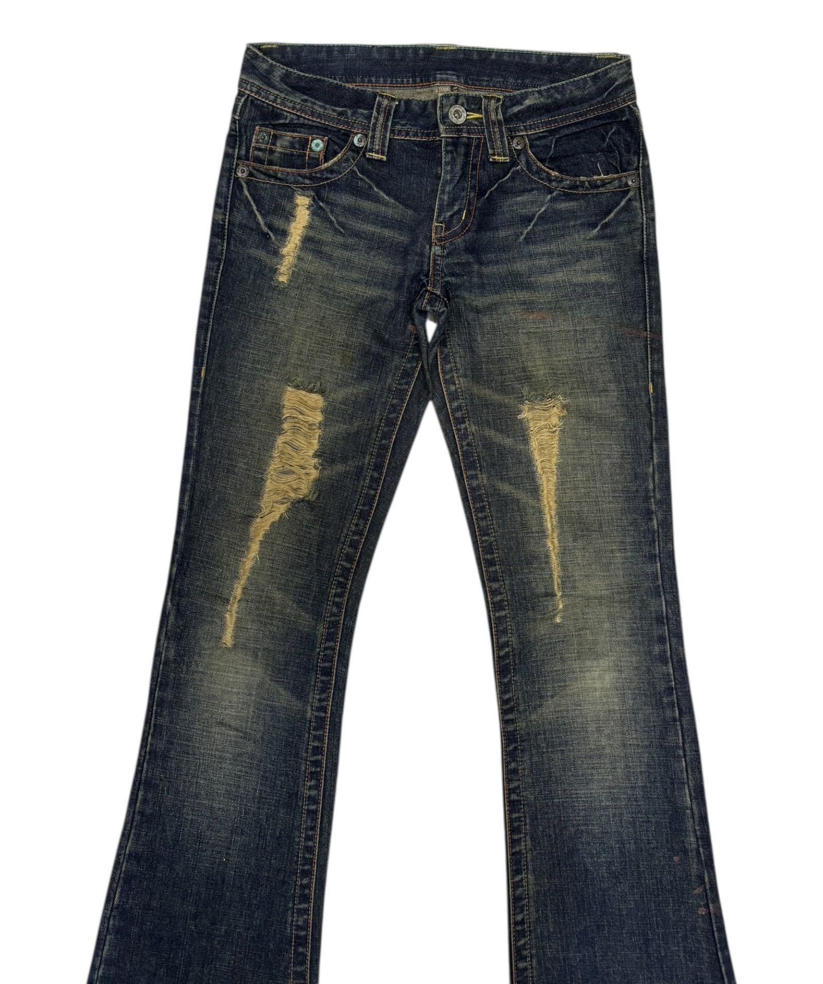 Hysteric Glamour Vintage Material Girl MTRL Flared Bootcut Denim Jeans Size 28" / US 6 / IT 42 - 6 Thumbnail