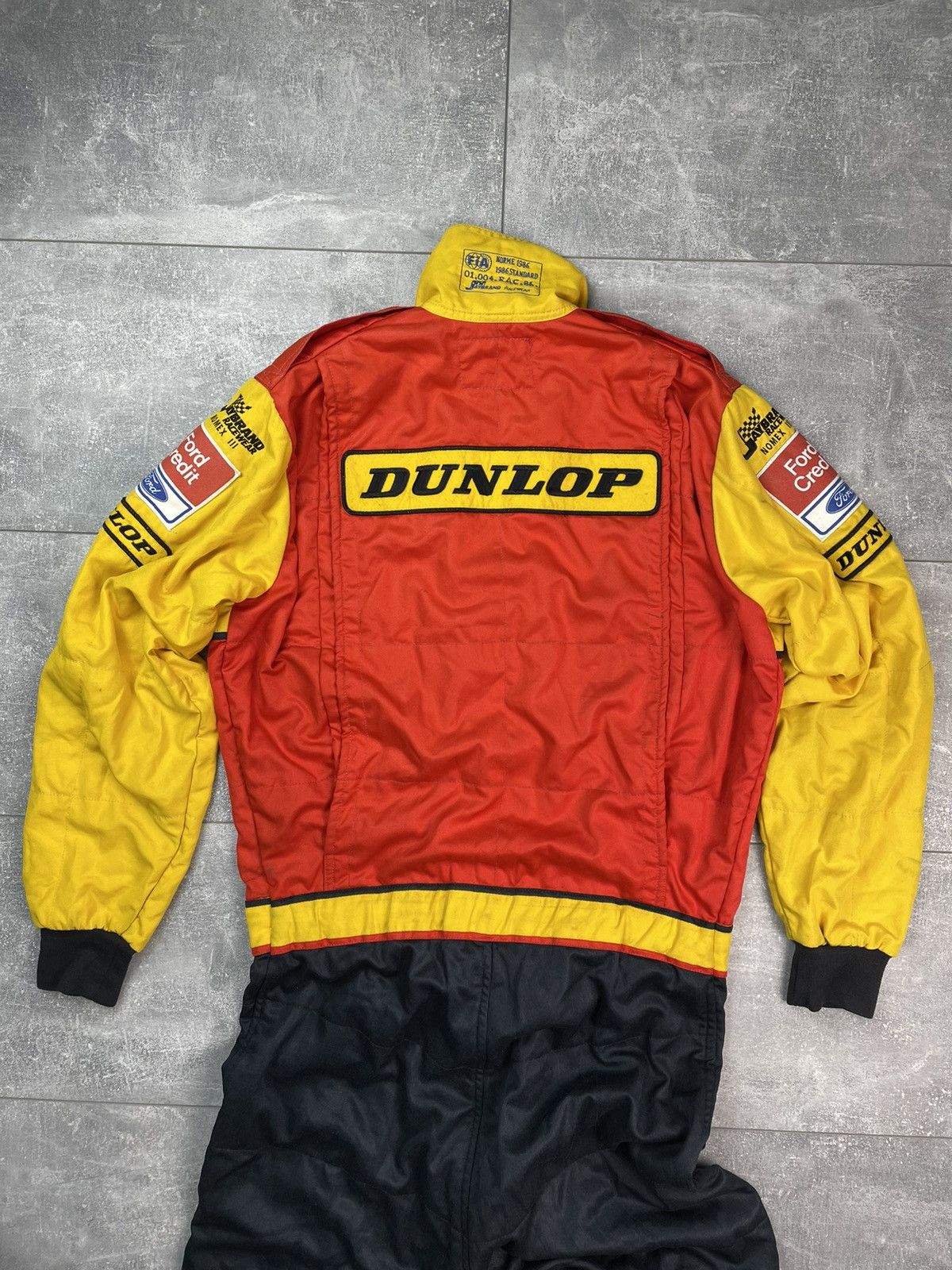 Dunlop × Ford Vintage 1986 Ford Dunlop Racing Spidi Suit Costume Size US M / EU 48-50 / 2 - 4 Thumbnail