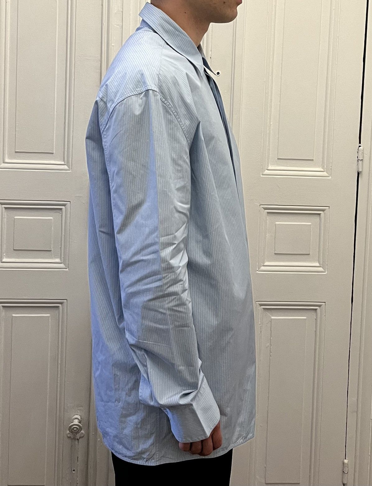 Jil Sander Jil Sander blue stripe shirt Size US M / EU 48-50 / 2 - 3 Thumbnail