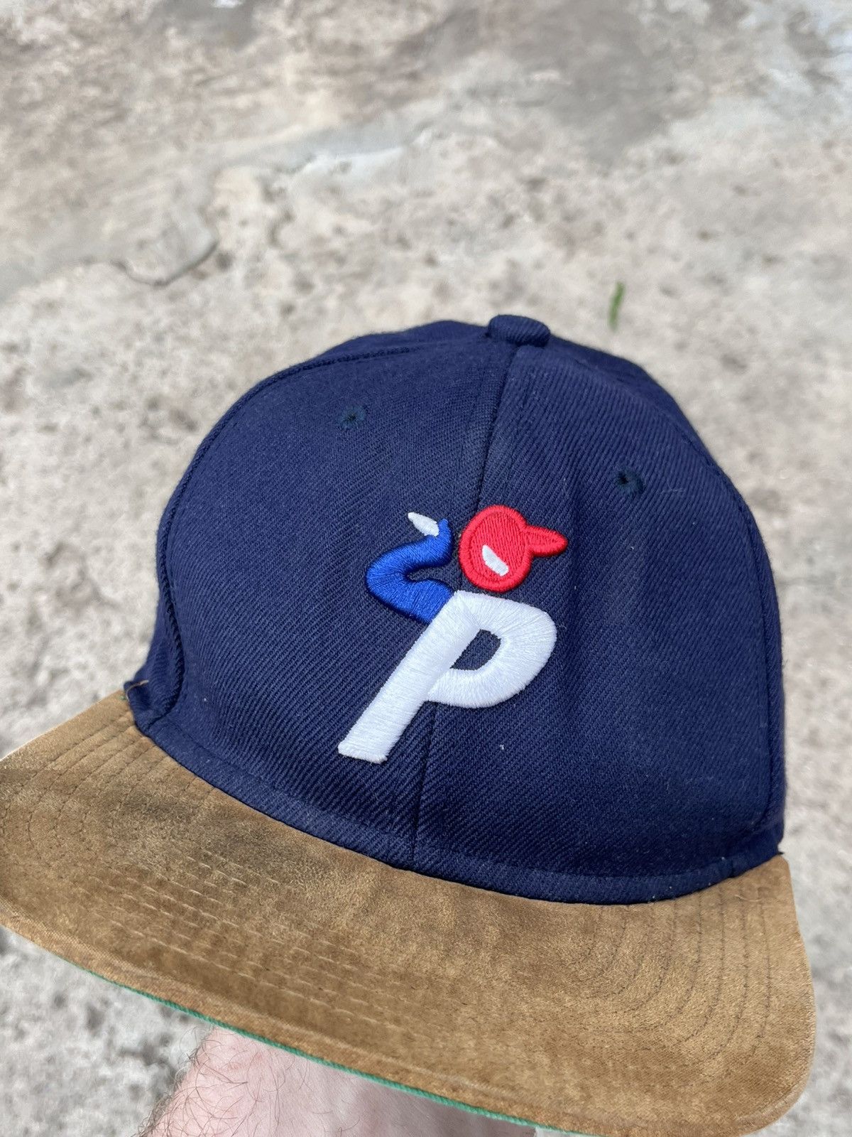Palace Vintage Palace Skateboards Bunning Snapback Cap Navy/Tan Size ONE SIZE - 6 Thumbnail