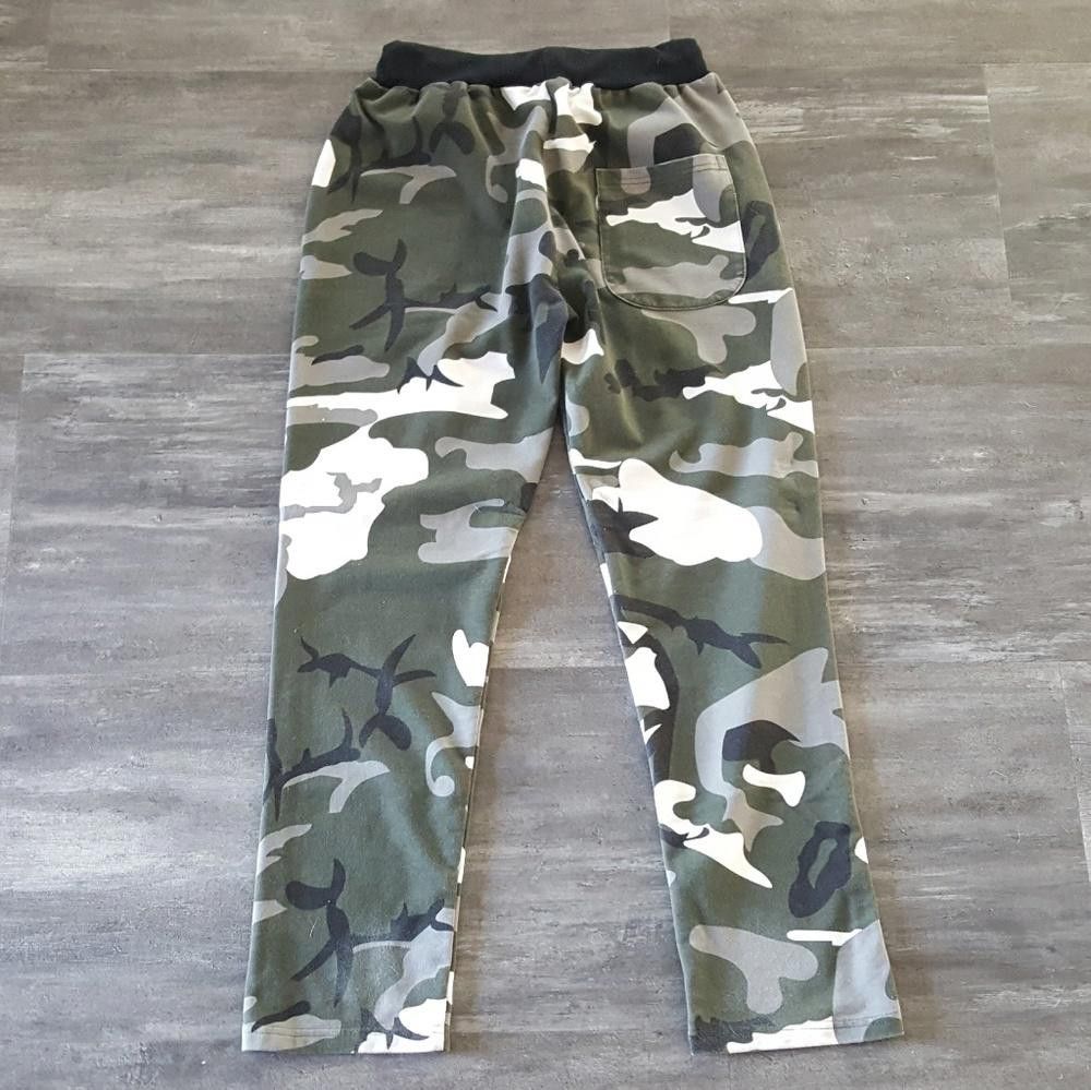 Designer Grey Camo Black Banded Dongtanghe Sweats Size US 32 / EU 48 - 2 Thumbnail