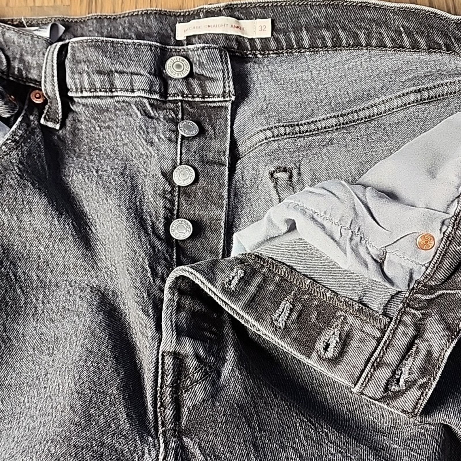 Levi's Levi's Men's Straight Jeans in Charcoal Size US 32 / EU 48 - 5 Thumbnail