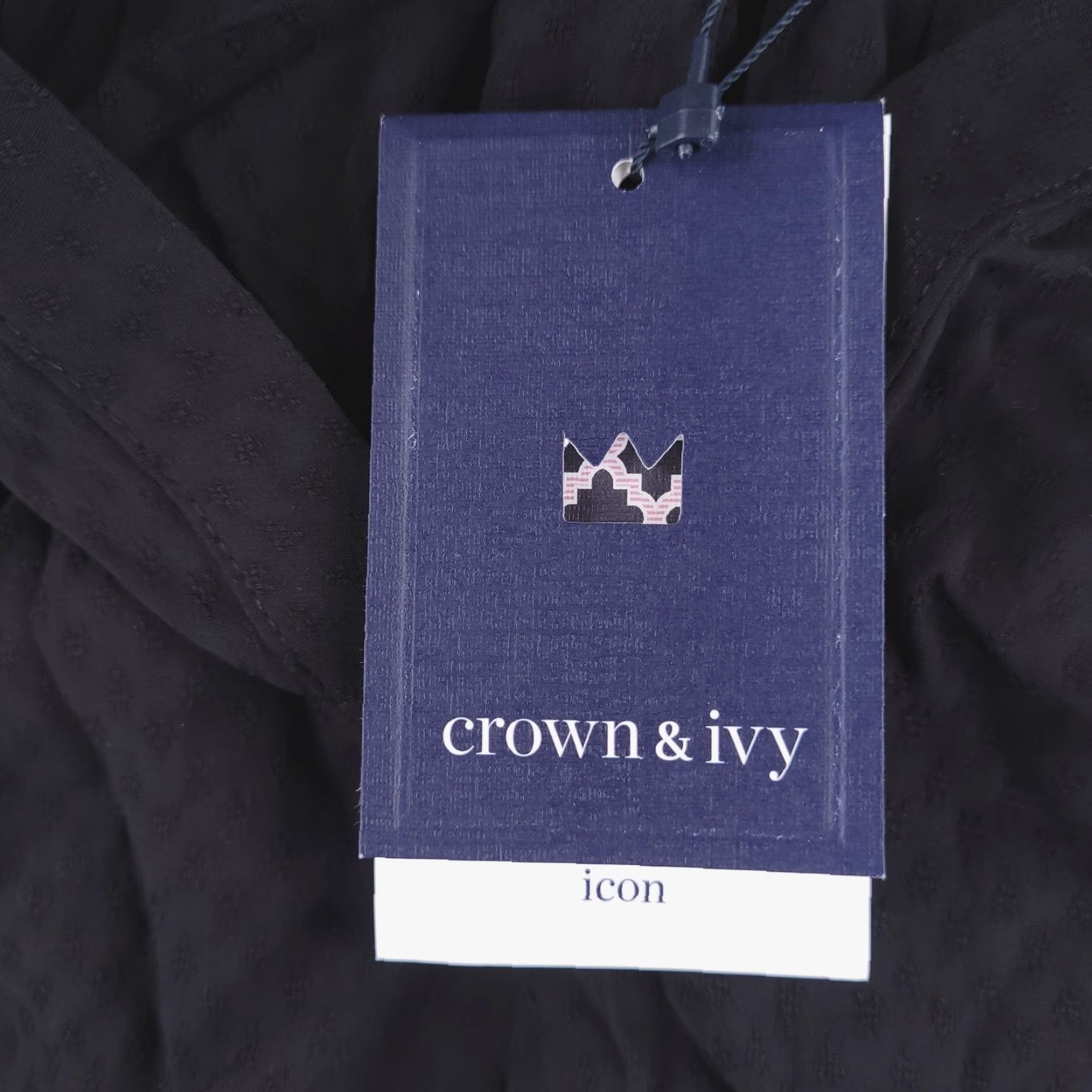 Vintage Crown & Ivy Women’s Tunic Blouse Solid Black Balloon Sleeve V-Neck Pullover S Small Casual Size S / US 4 / IT 40 - 2 Thumbnail