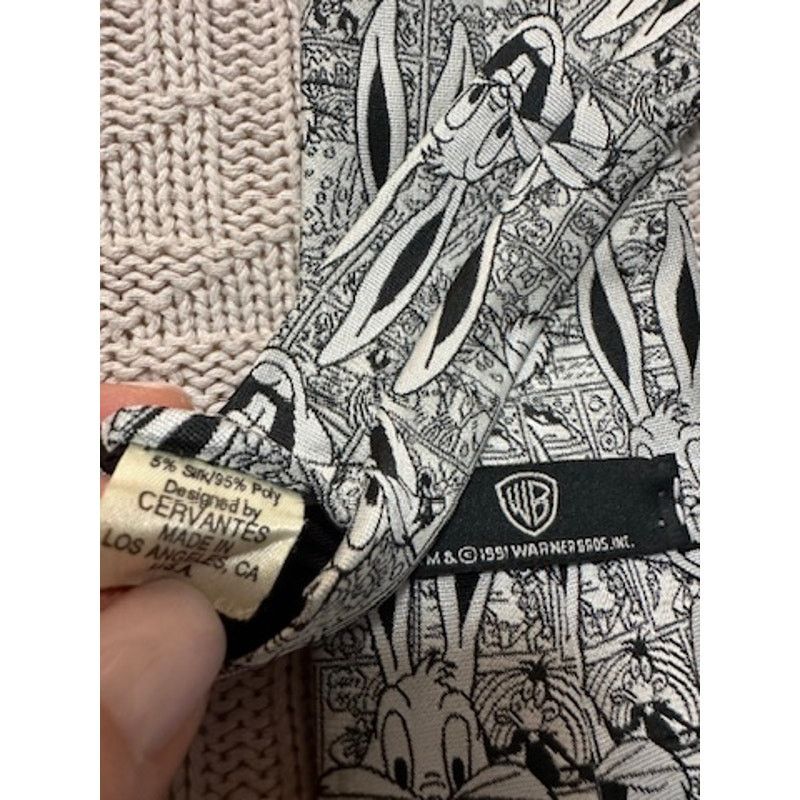Warner Bros Vintage Warner Brothers bugs bunny silk tie Size ONE SIZE - 2 Thumbnail