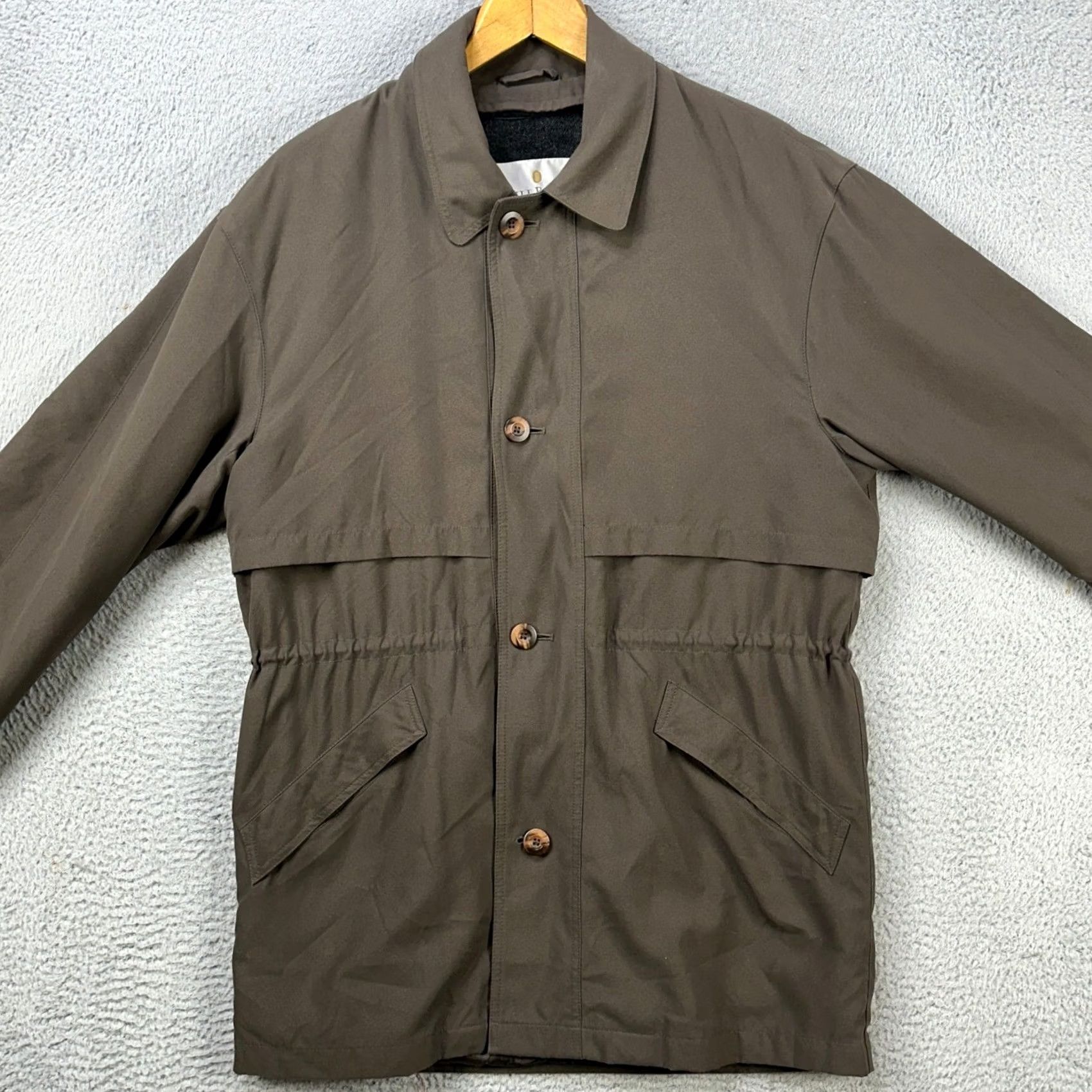 Bill Blass Bill Blass Mens Brown Full Zip Wool Lined Field Coat Trench Coat Size M Size US L / EU 52-54 / 3 - 3 Thumbnail