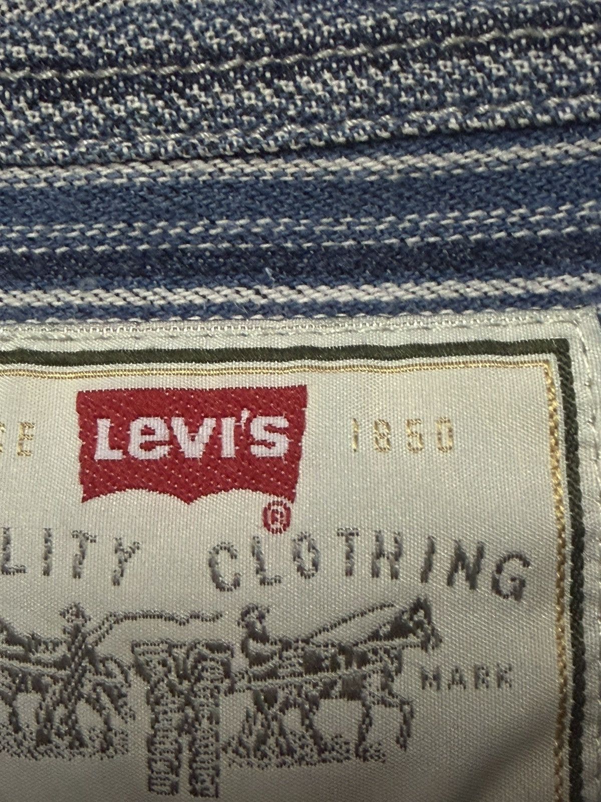 Levi's Vintage Clothing Vintage 90s Levi’s Hickory Stripe Workwear Shirt - Metal but Size US L / EU 52-54 / 3 - 5 Thumbnail